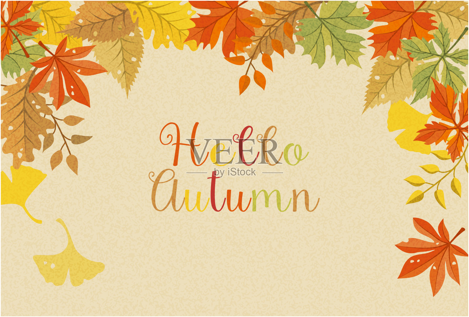 秋天的背景材料图像的秋天的叶子插画图片素材