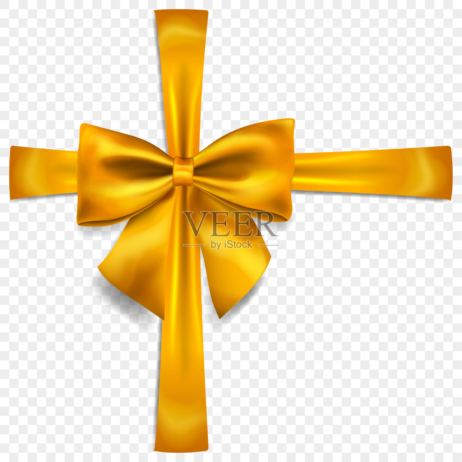 美丽的蝴蝶结与横向丝带设计元素图片