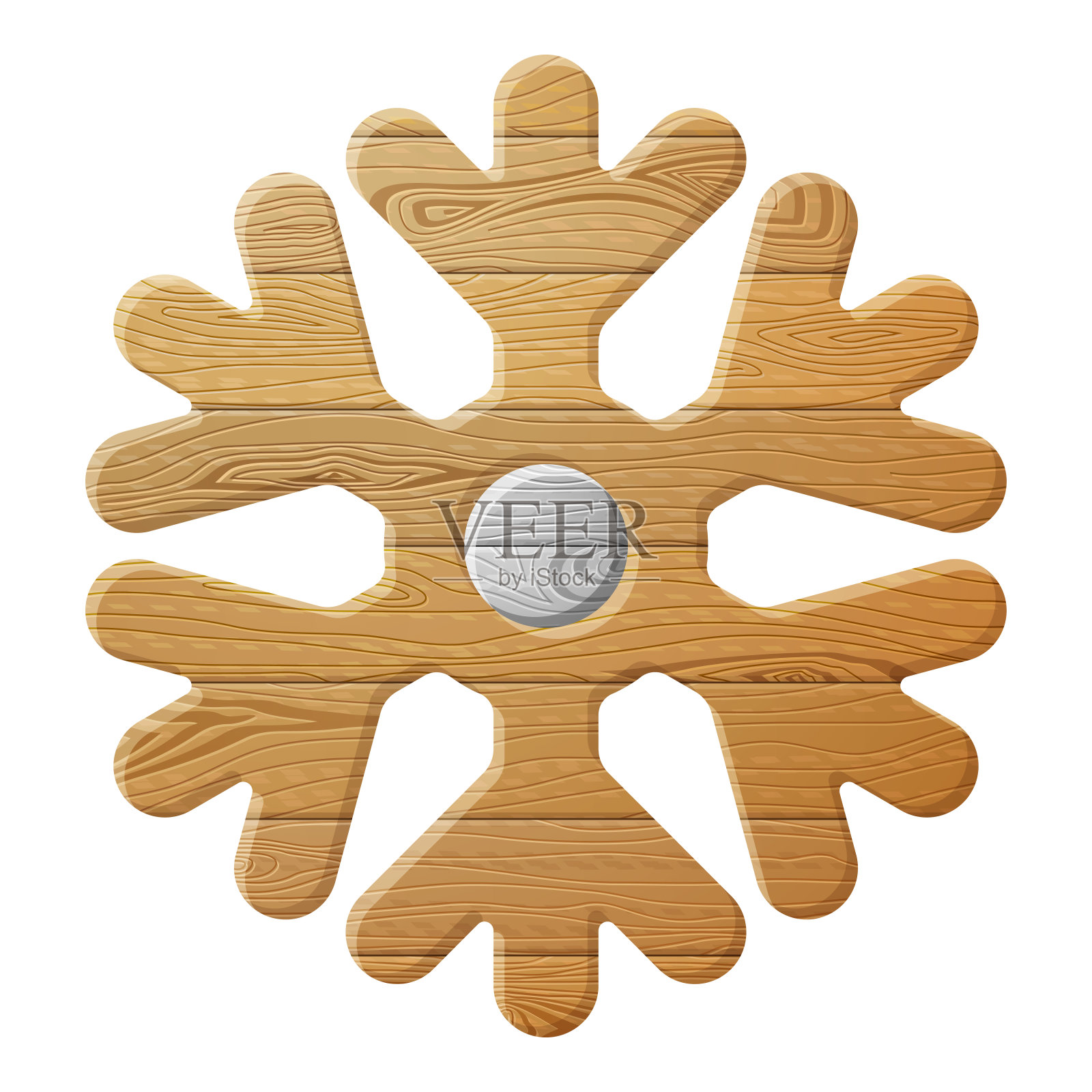 雪花的迹象木孤立在白色的背景插画图片素材