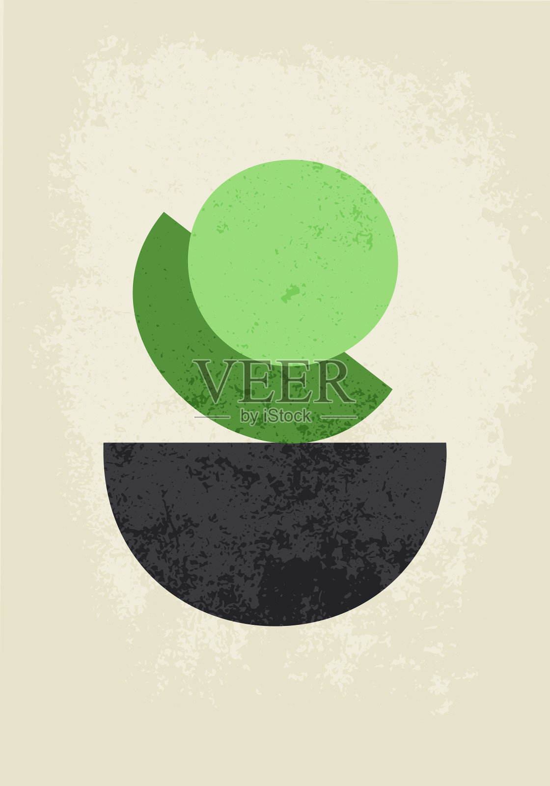 几何图形的抽象画插画图片素材