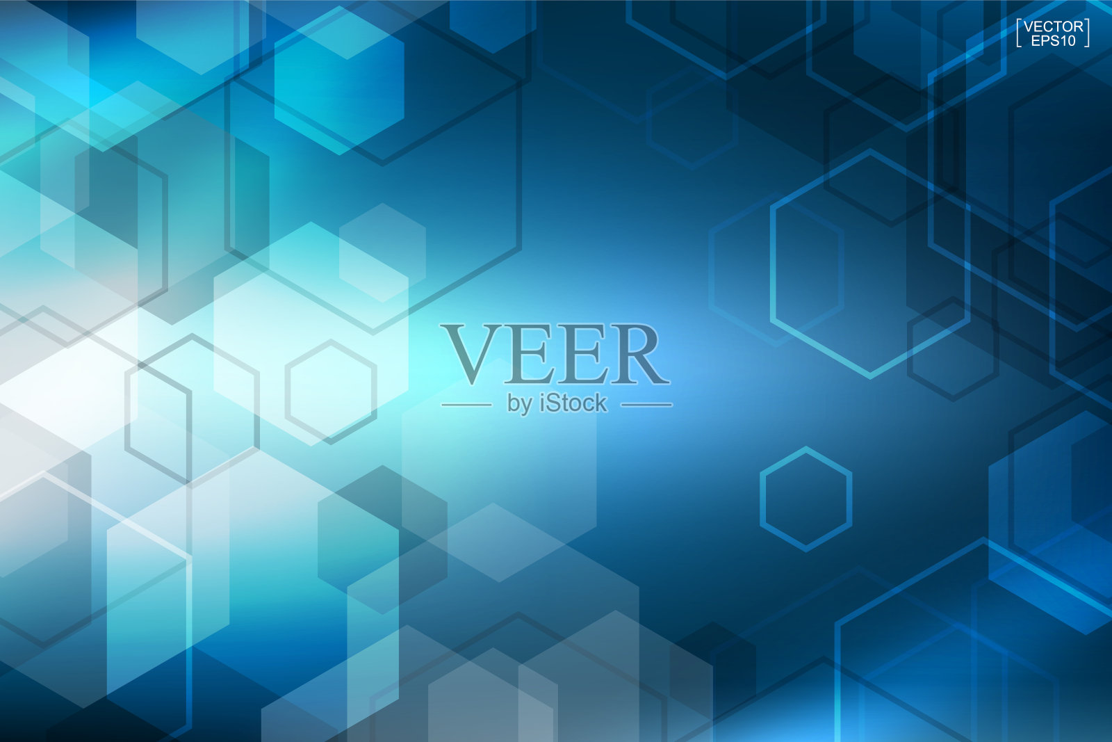 摘要蓝色技术背景。插画图片素材