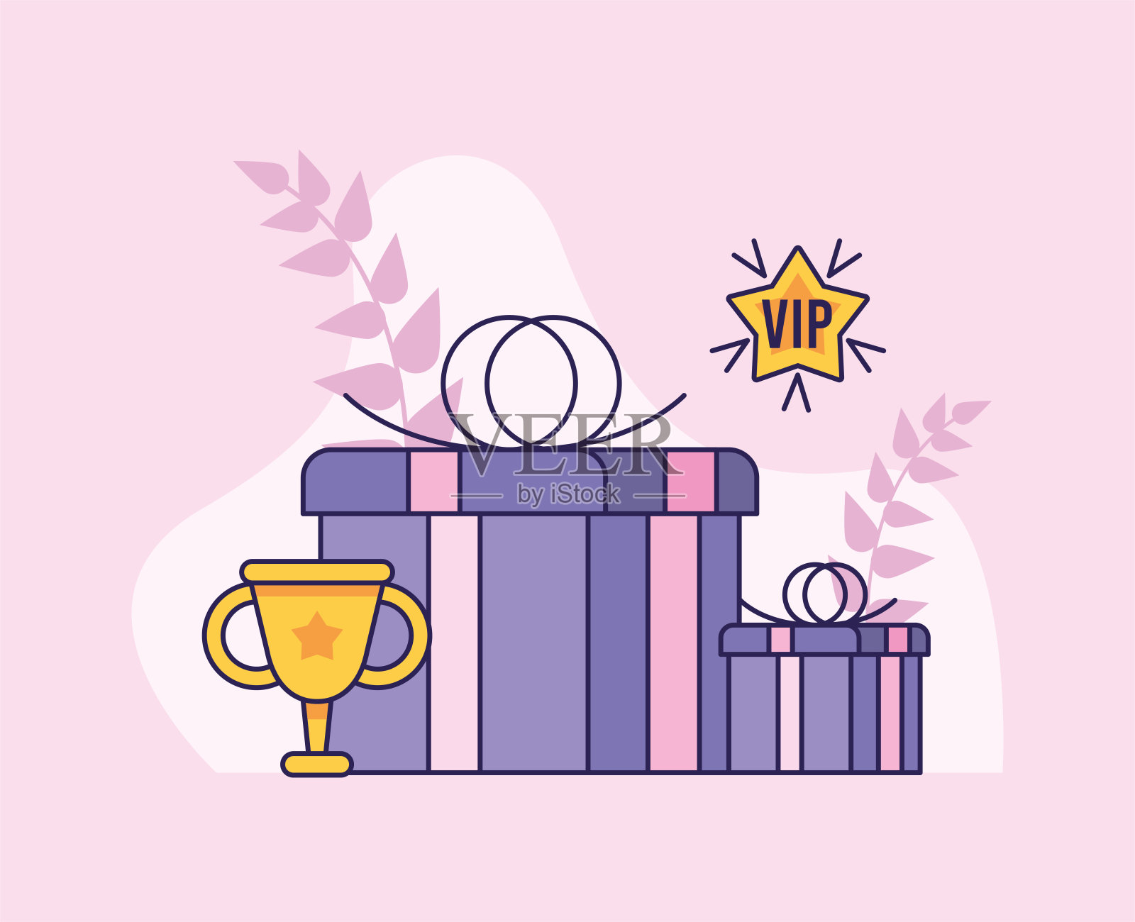 忠诚计划的礼物插画图片素材