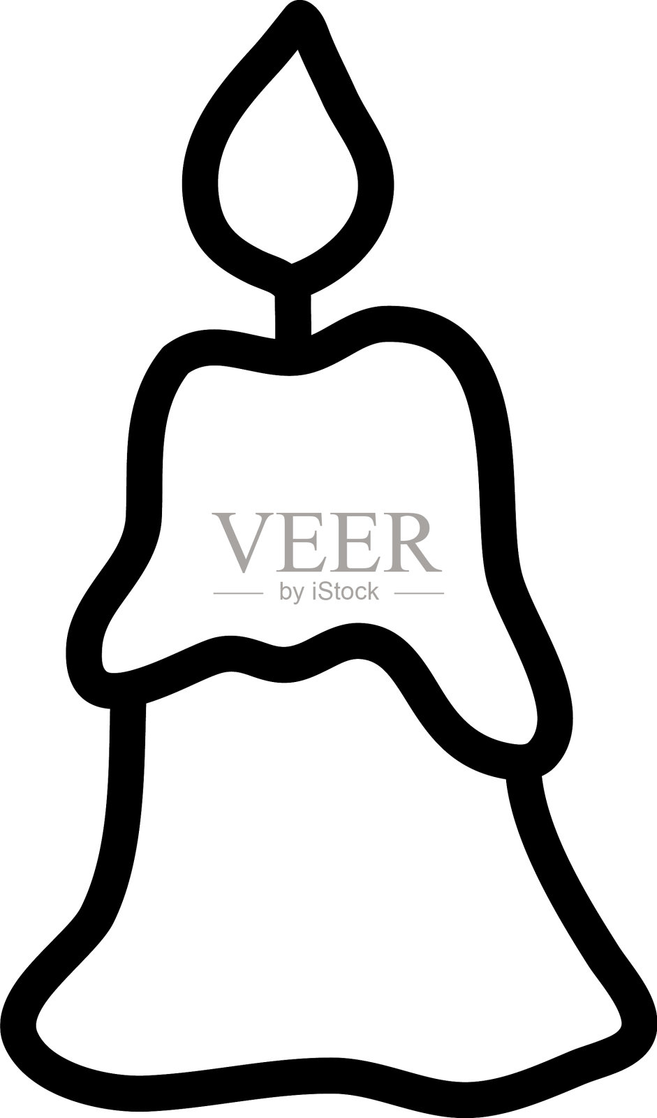 白色背景上的烛光图标设计元素图片