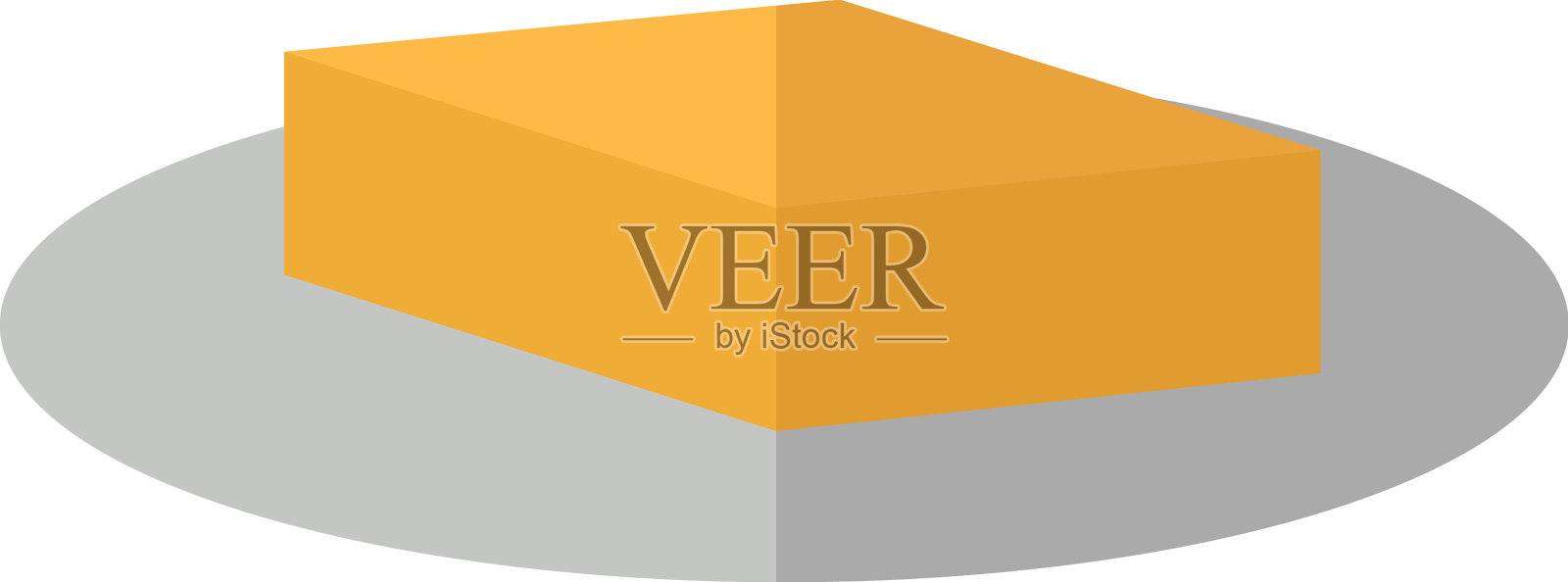 白色背景上的黄油图标块设计元素图片