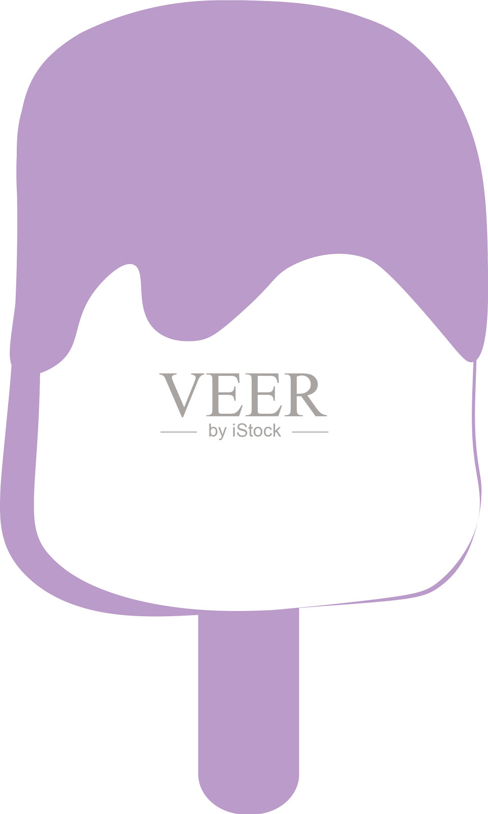 白色背景上的紫色冰淇淋图标设计元素图片