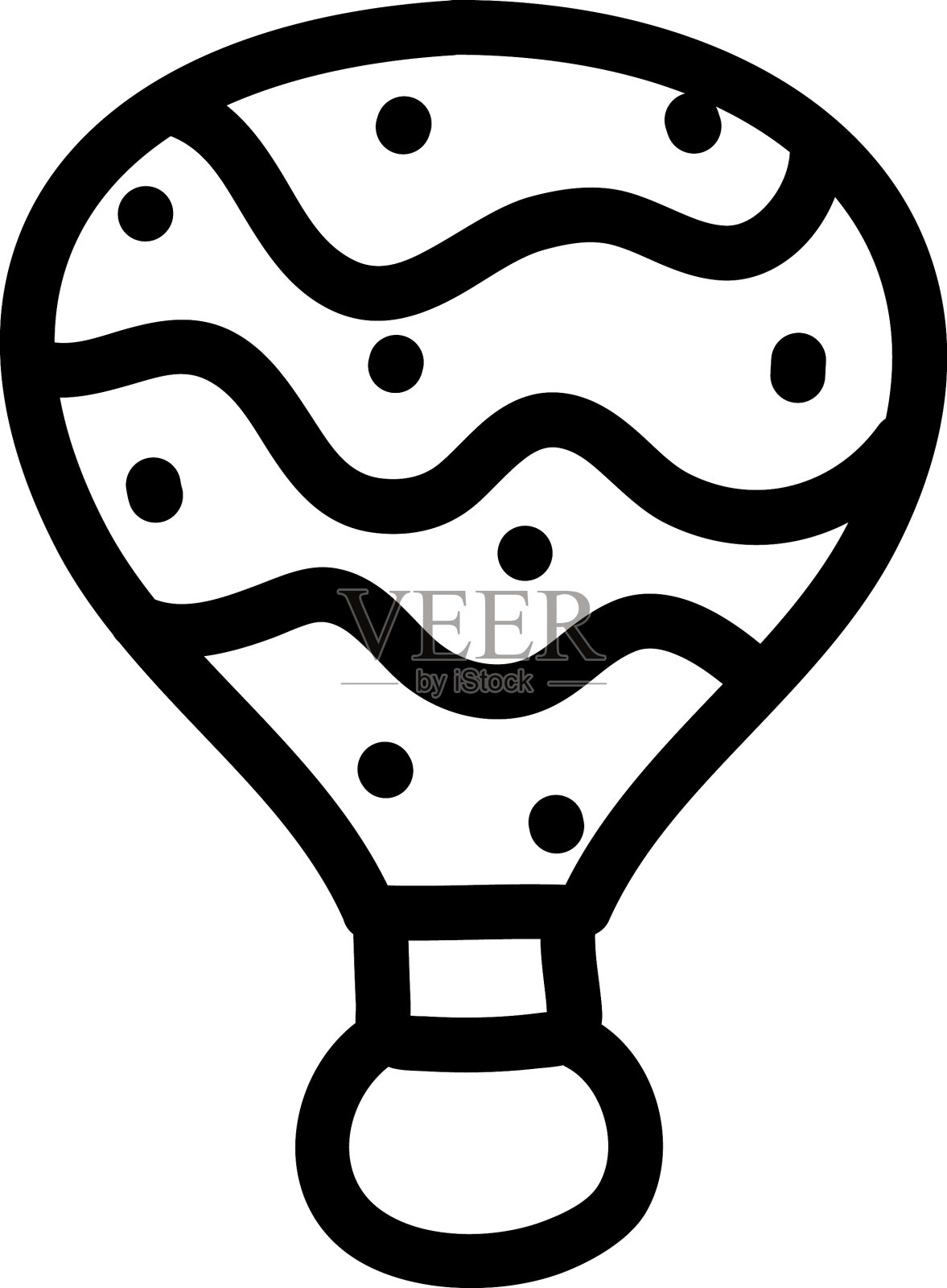 白色背景上的热气球图标设计元素图片