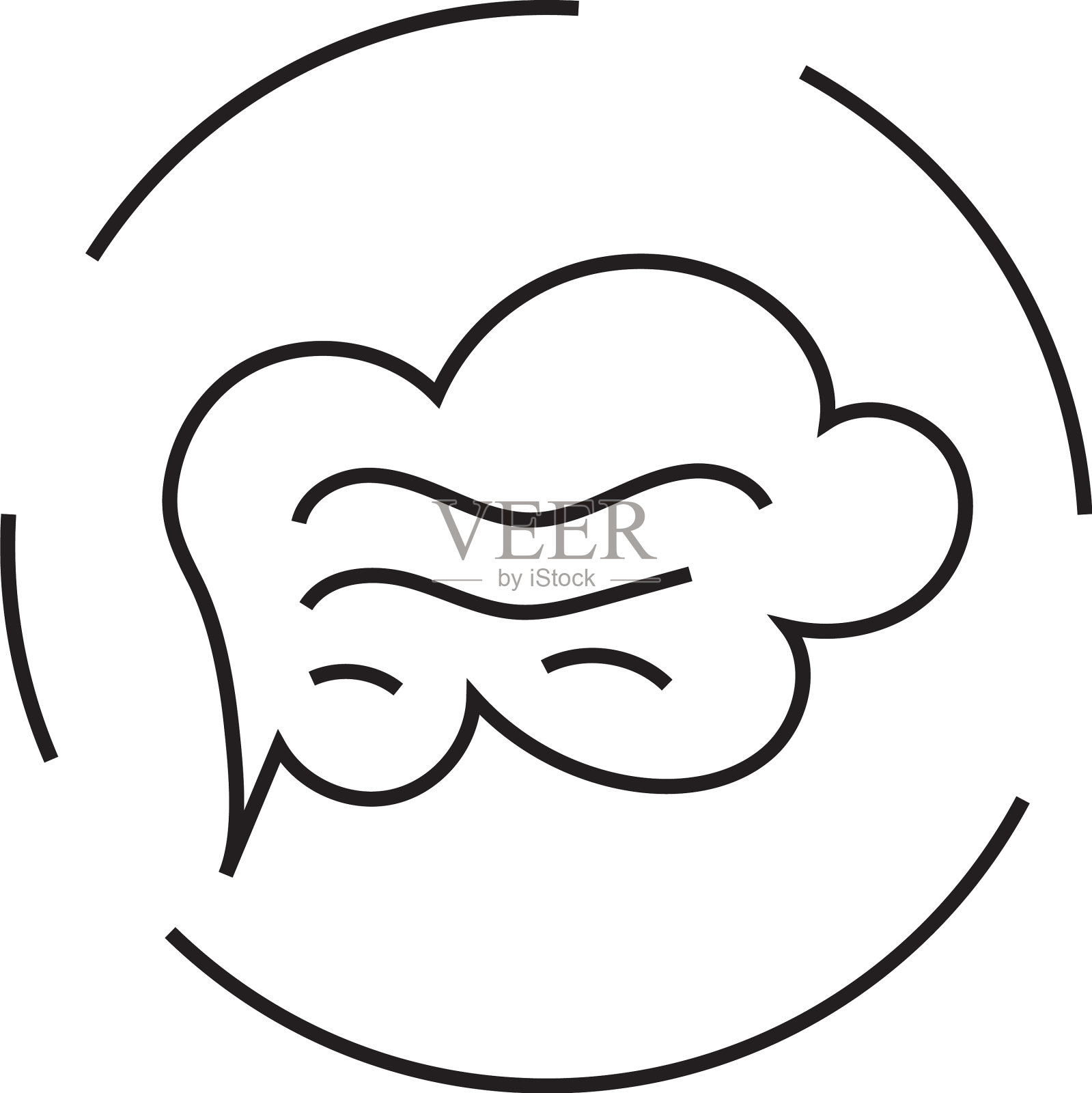 白色背景上的交流气泡图标插画图片素材