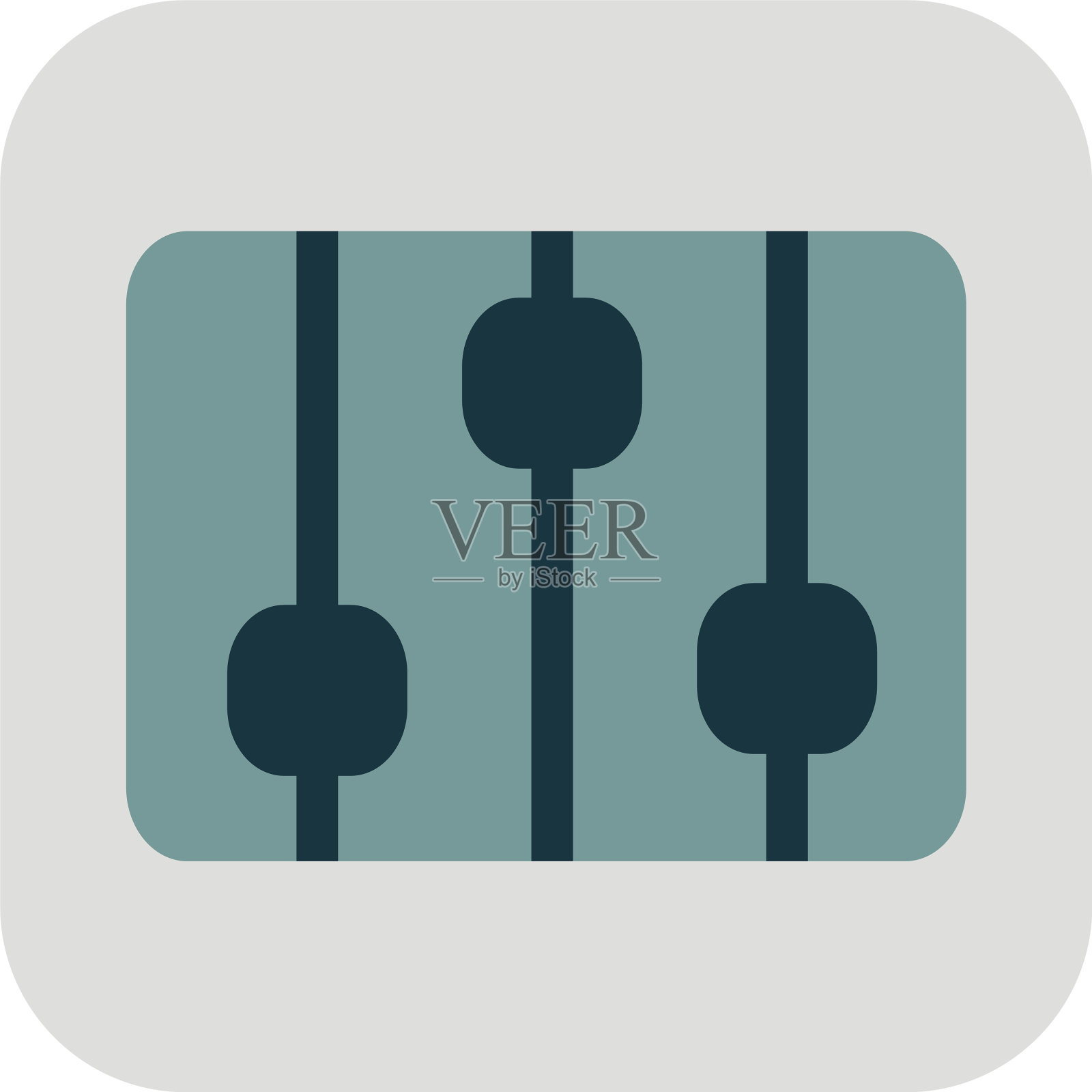 白色背景上的混音器图标素材