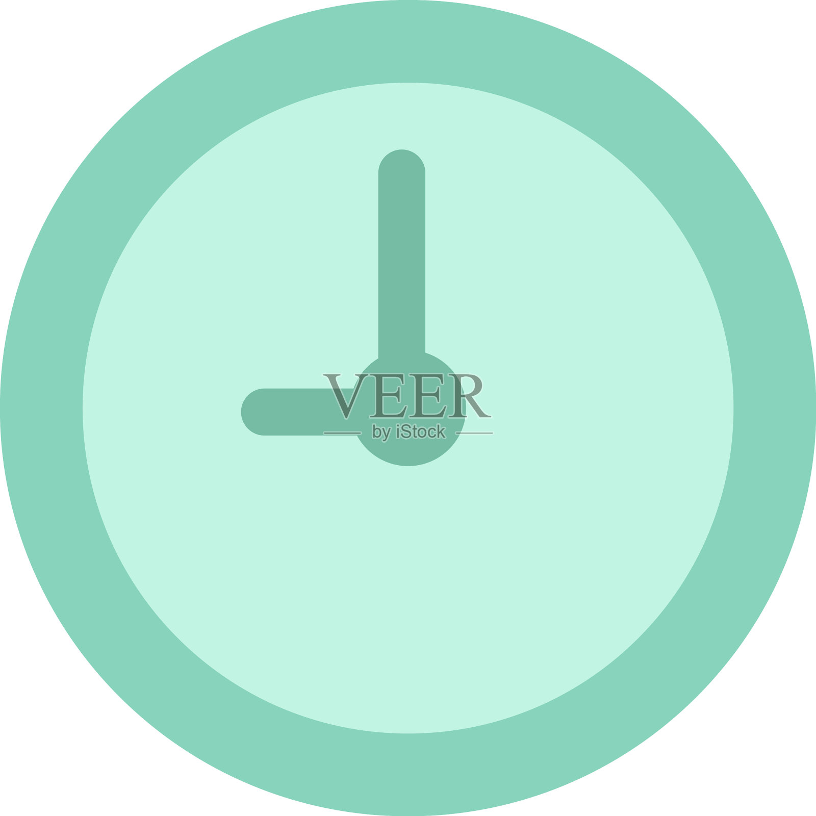 白色背景上的办公时钟图标素材