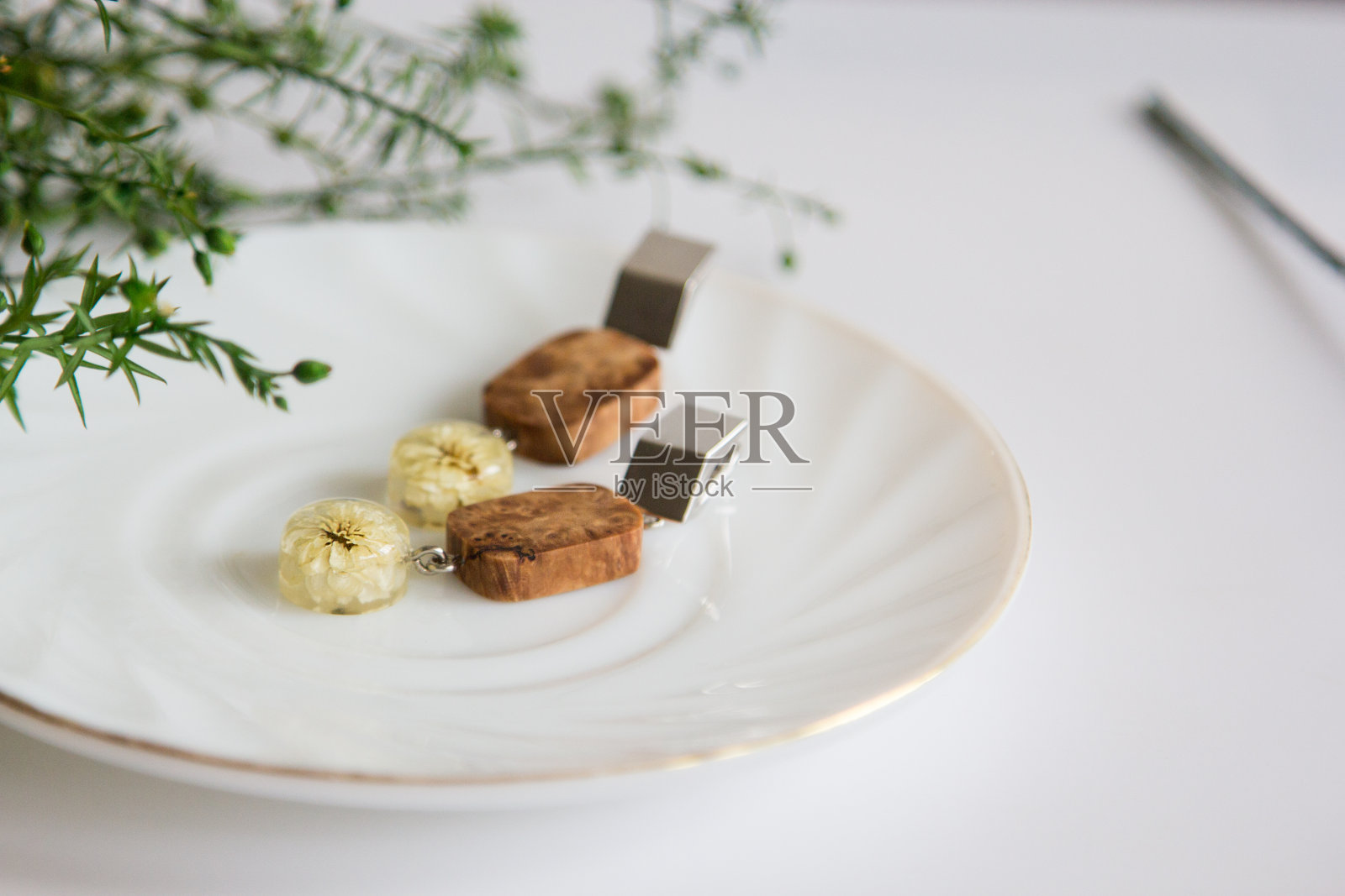 环氧树脂真花，珠宝照片摄影图片