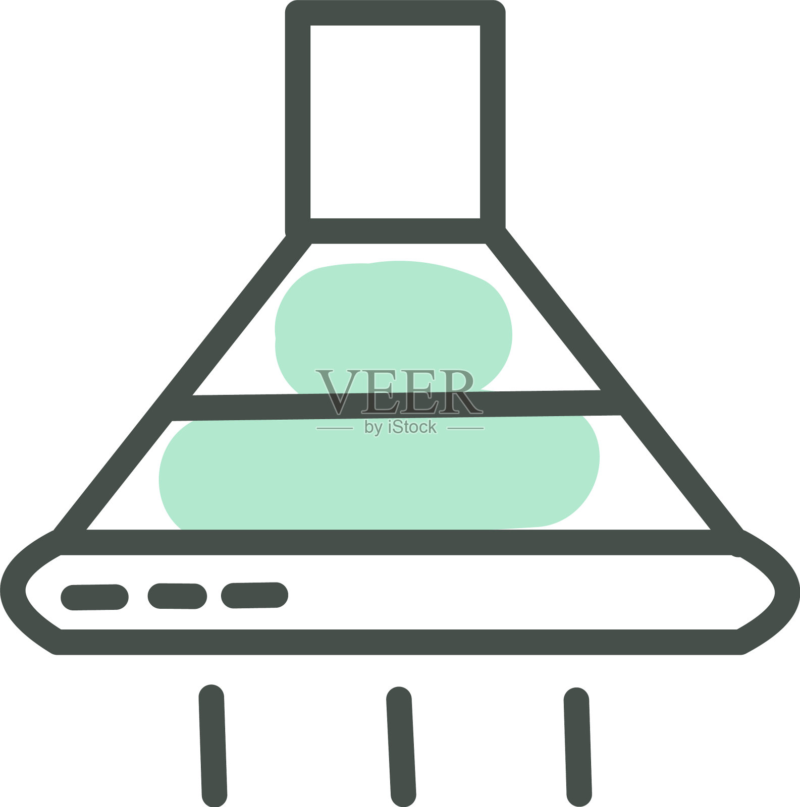 白色背景的厨房罩插画图片素材