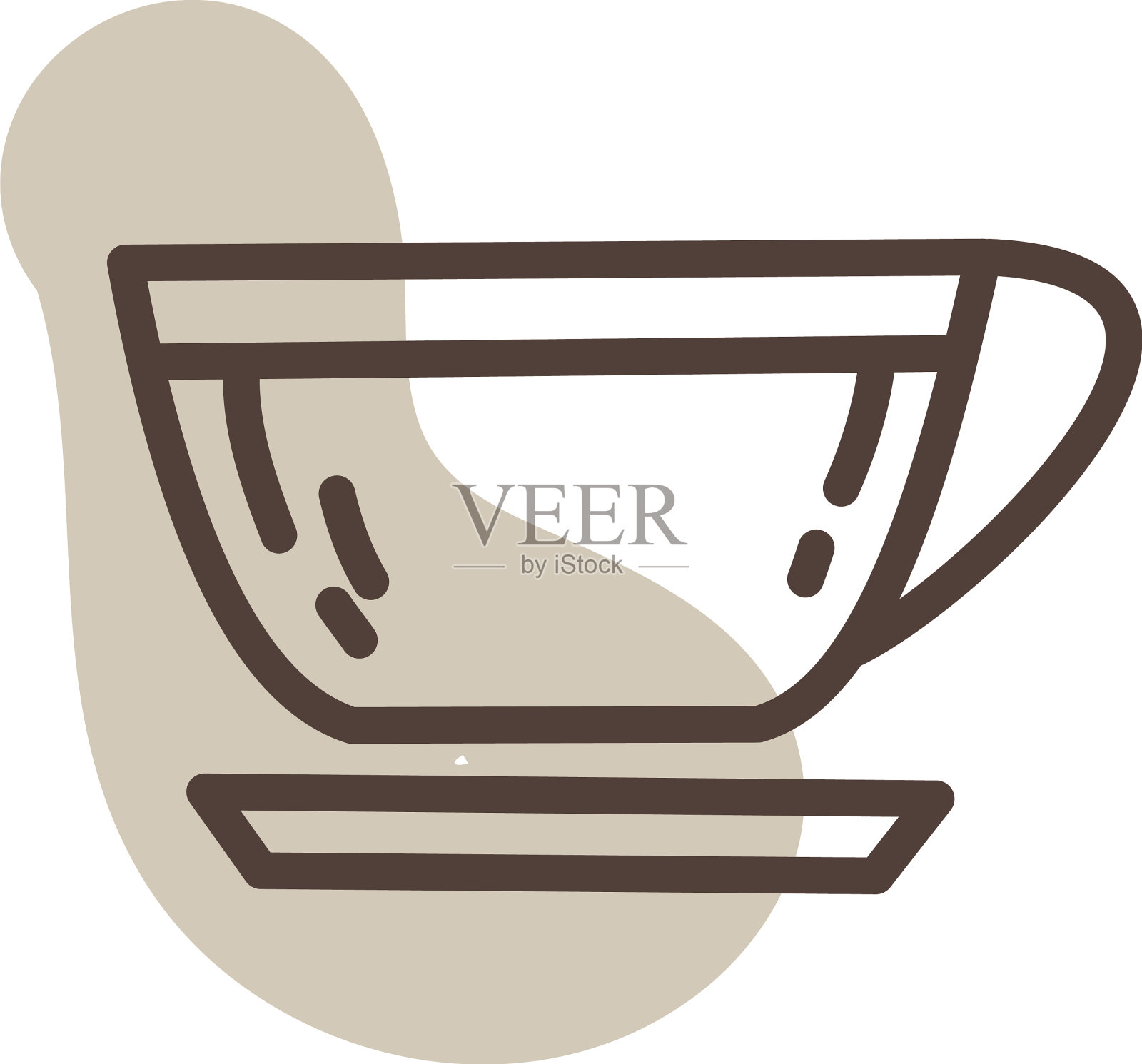 白色的小咖啡杯插画图片素材