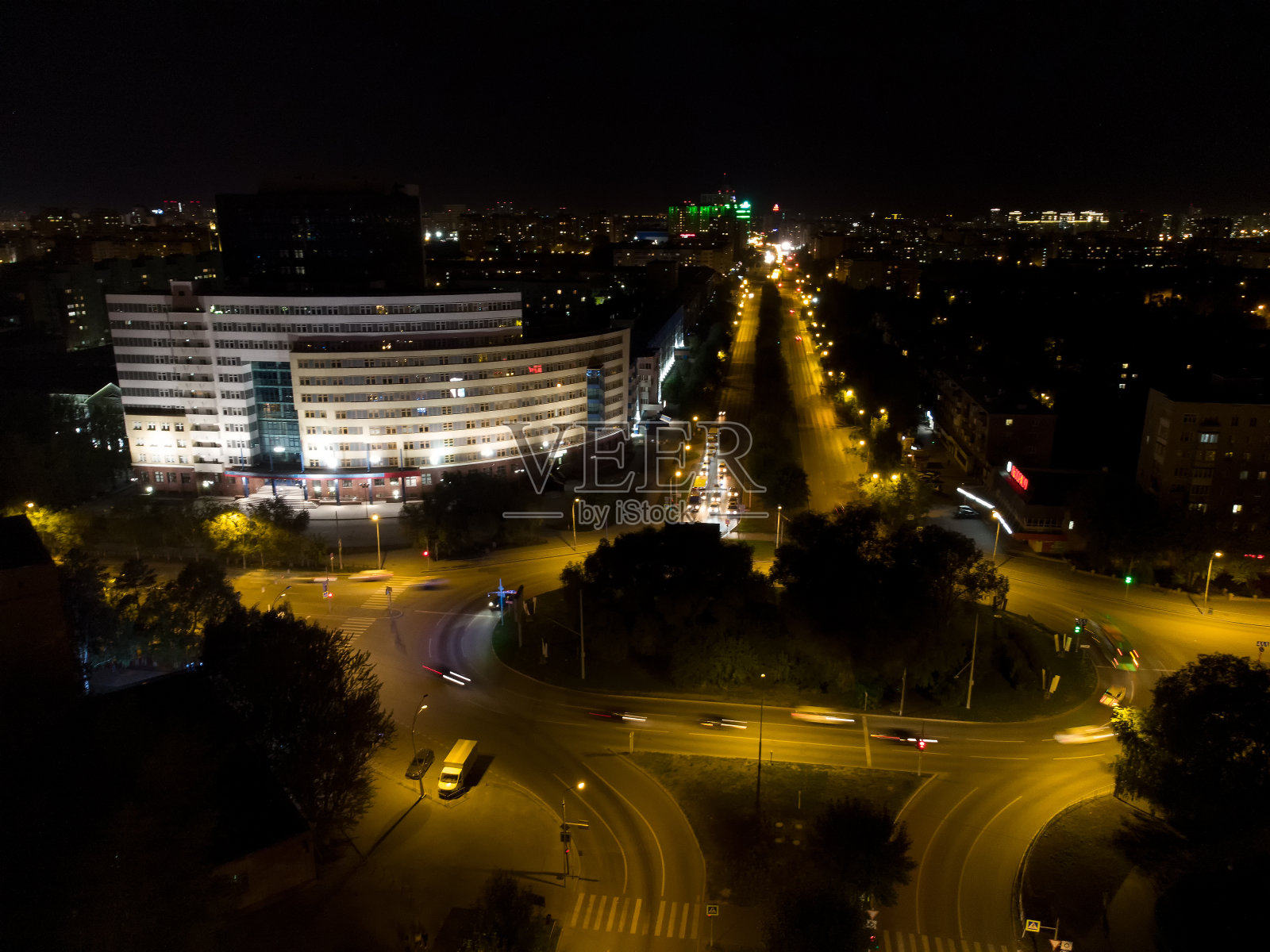 石油天然气大学鸟瞰图。秋明照片摄影图片