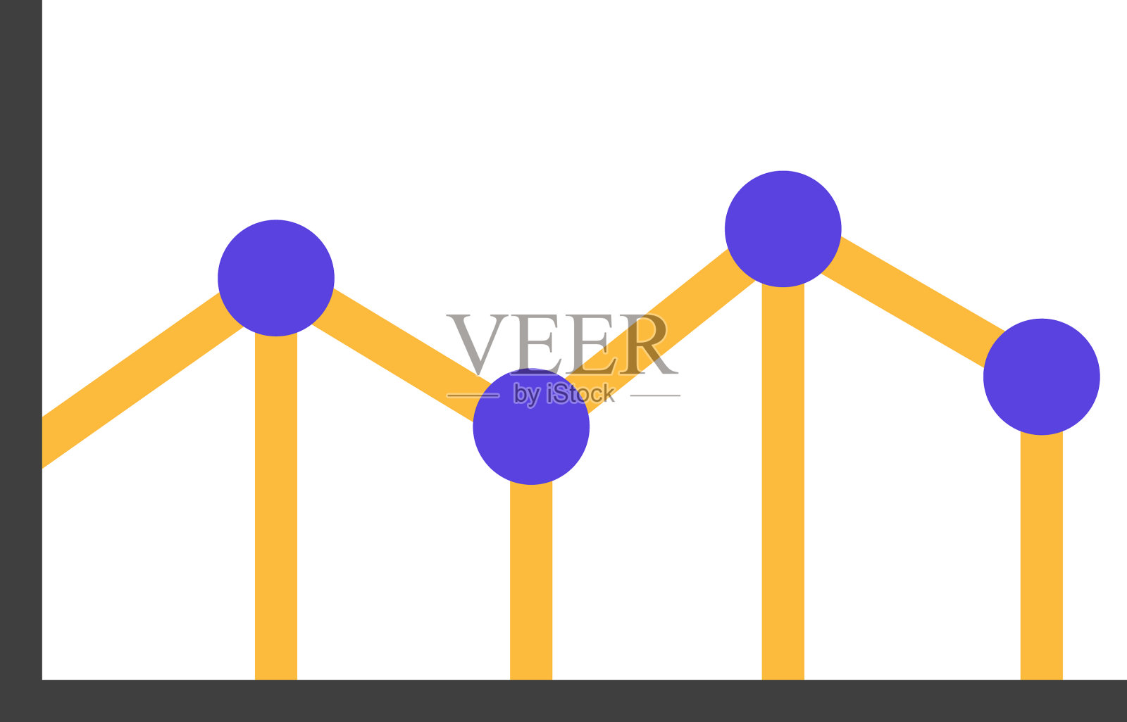 黄色和蓝色的图形在白色的背景插画图片素材
