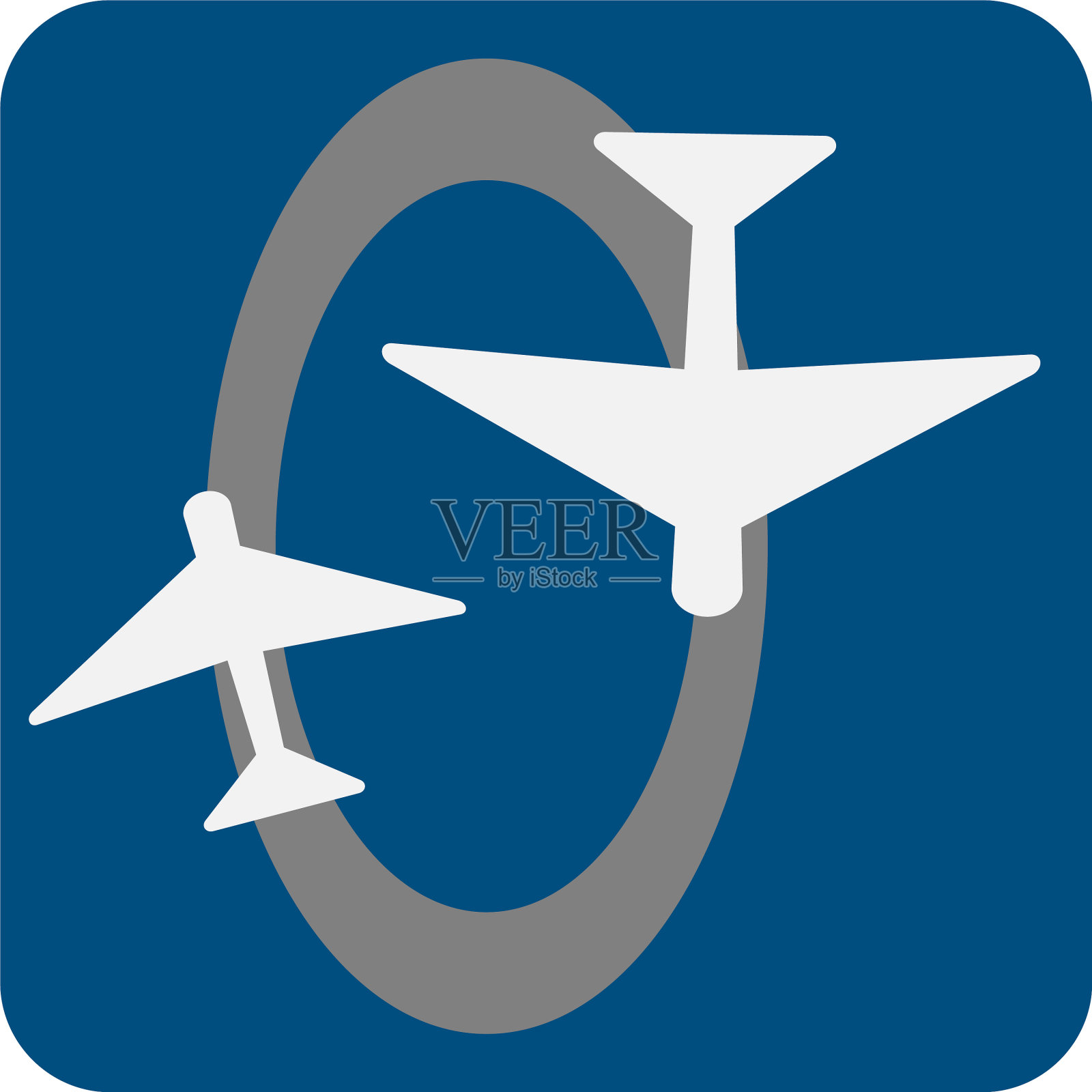 飞机在白色背景上飞行插画图片素材