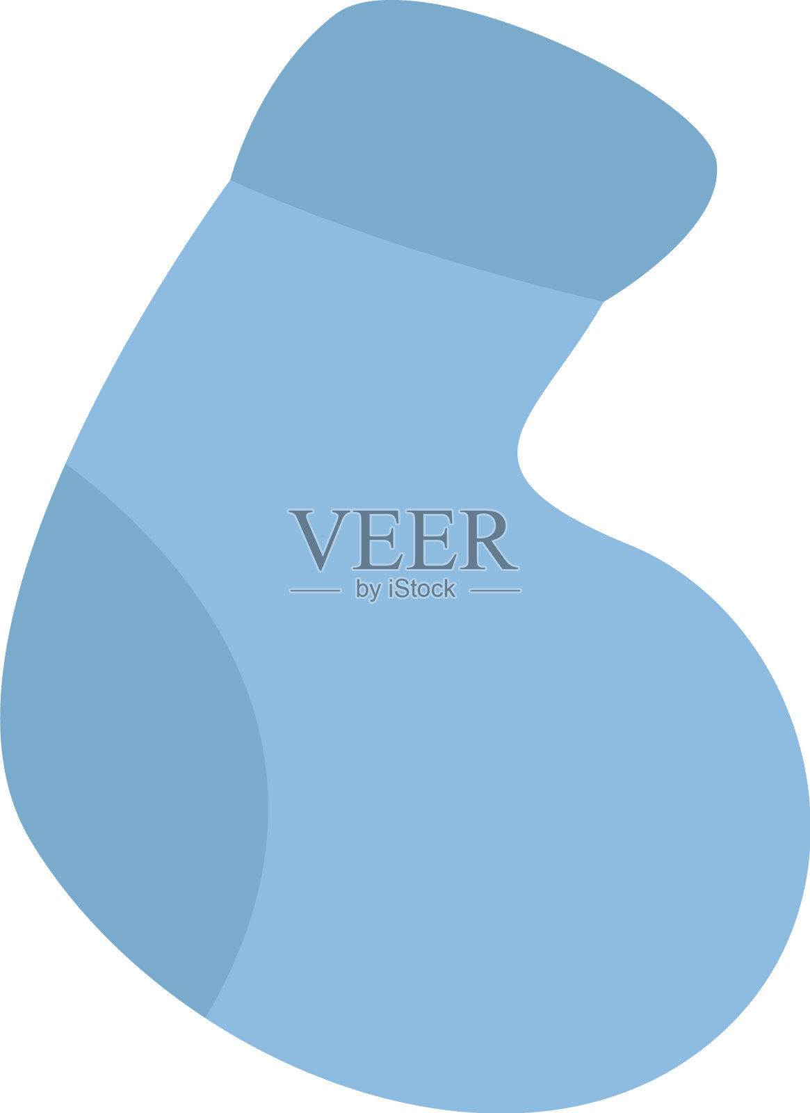 白色背景上的蓝色袜子插画图片素材