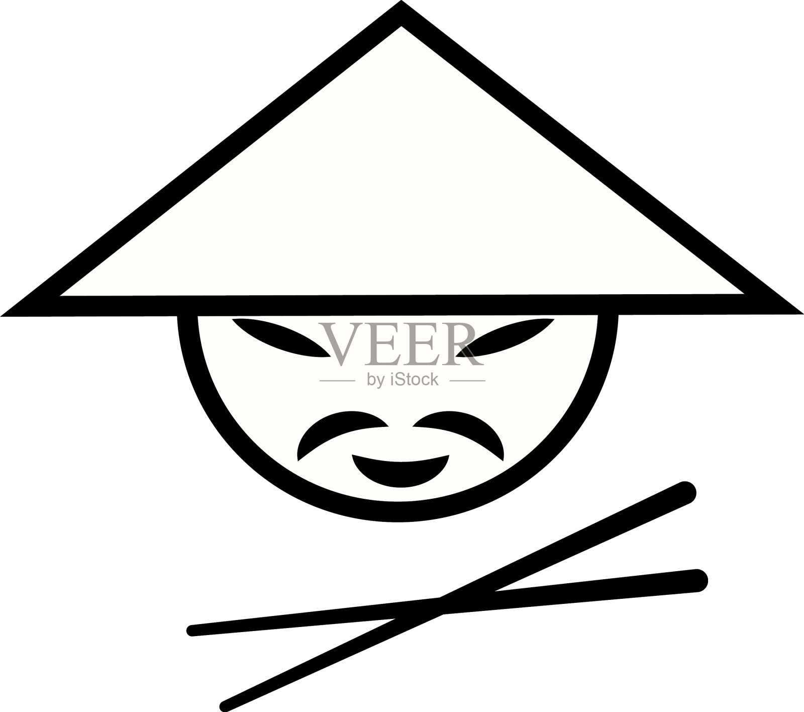 白色背景上的中国菜插画图片素材