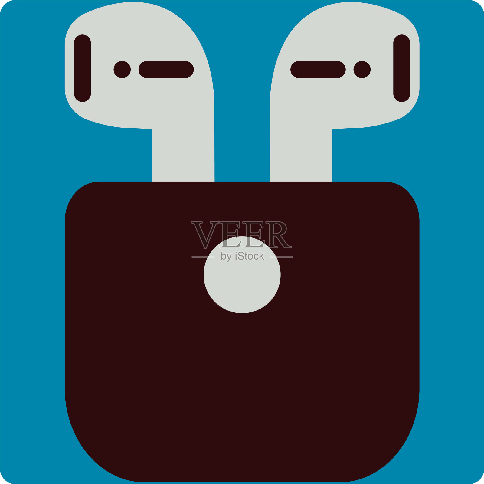 白色背景上的白色空气舱插画图片素材