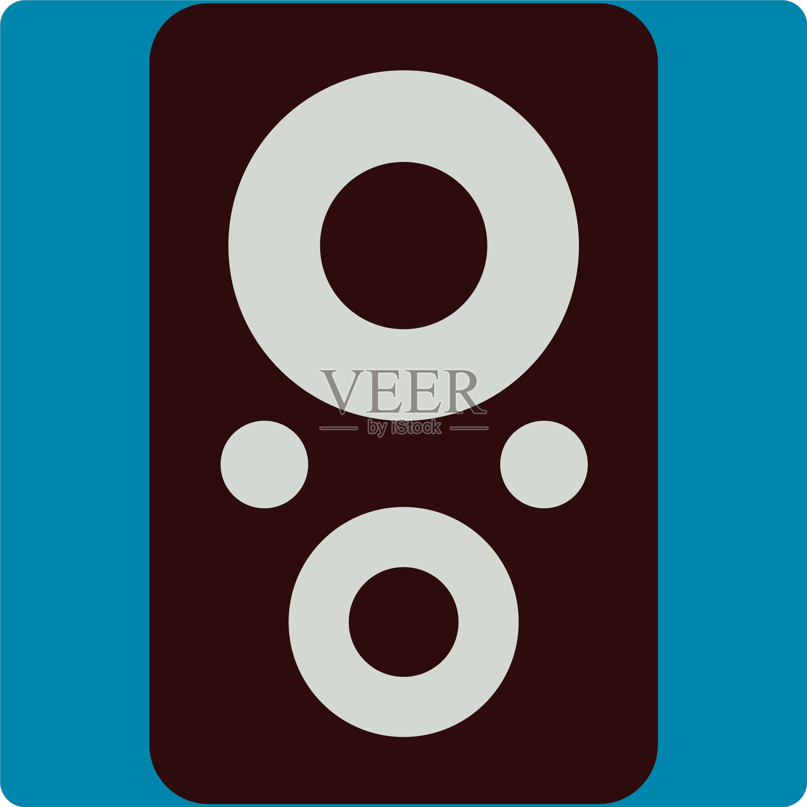 白色背景上的大喇叭插画图片素材