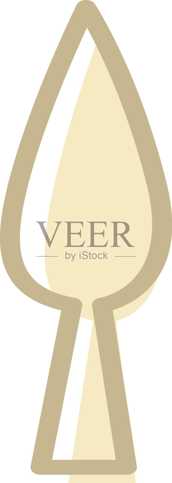 白色背景下的松果树插画图片素材