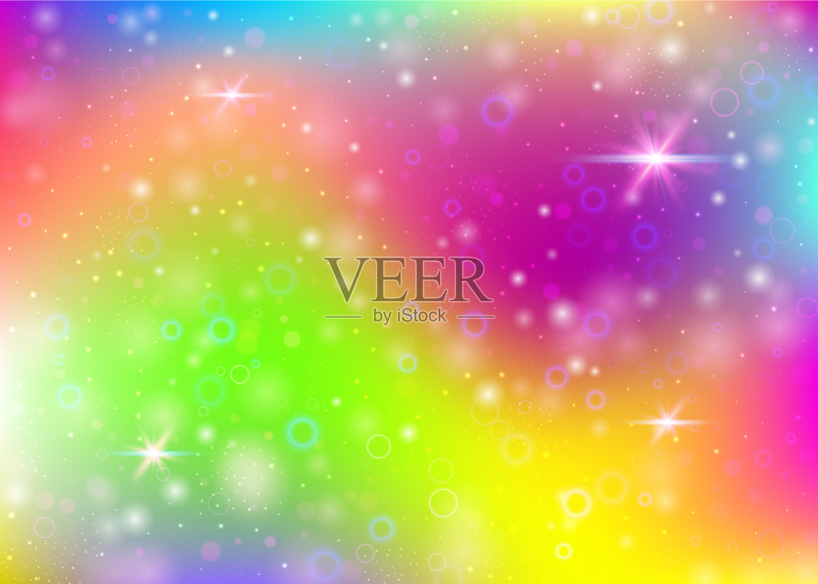 独角兽背景彩虹网插画图片素材