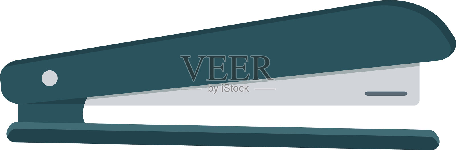 白色背景上的蓝色stepler插画图片素材