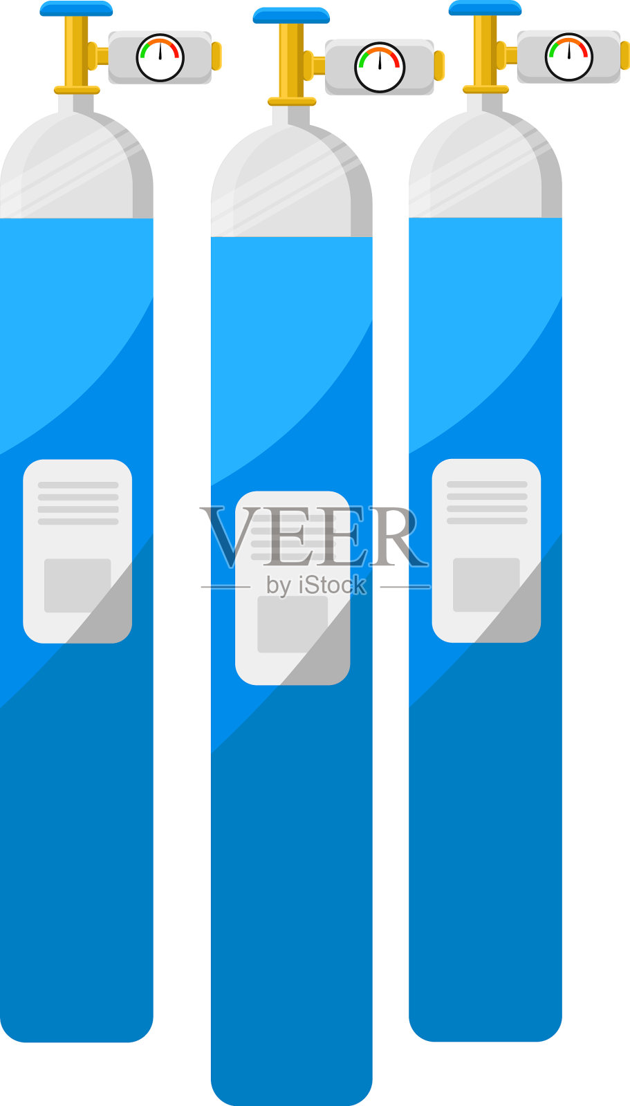 白色背景上的氧气瓶设计元素图片