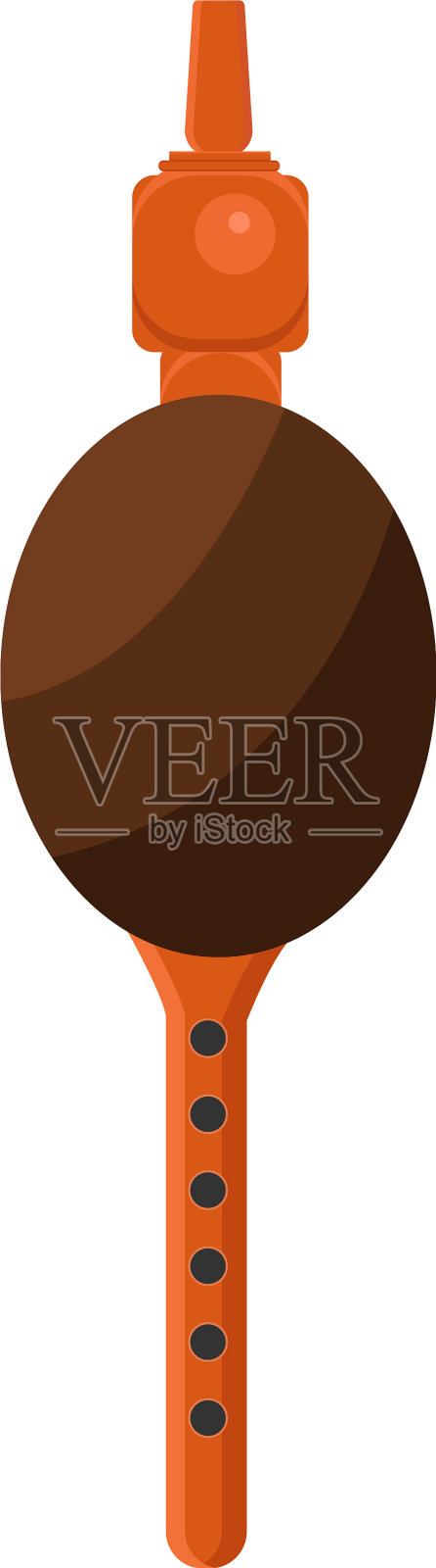 白底蛇笛设计元素图片