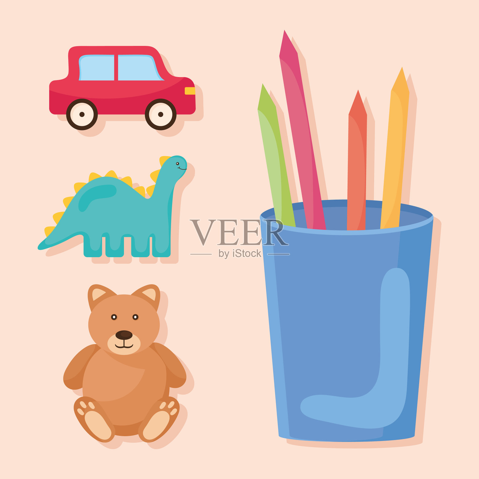 玩具符号集插画图片素材