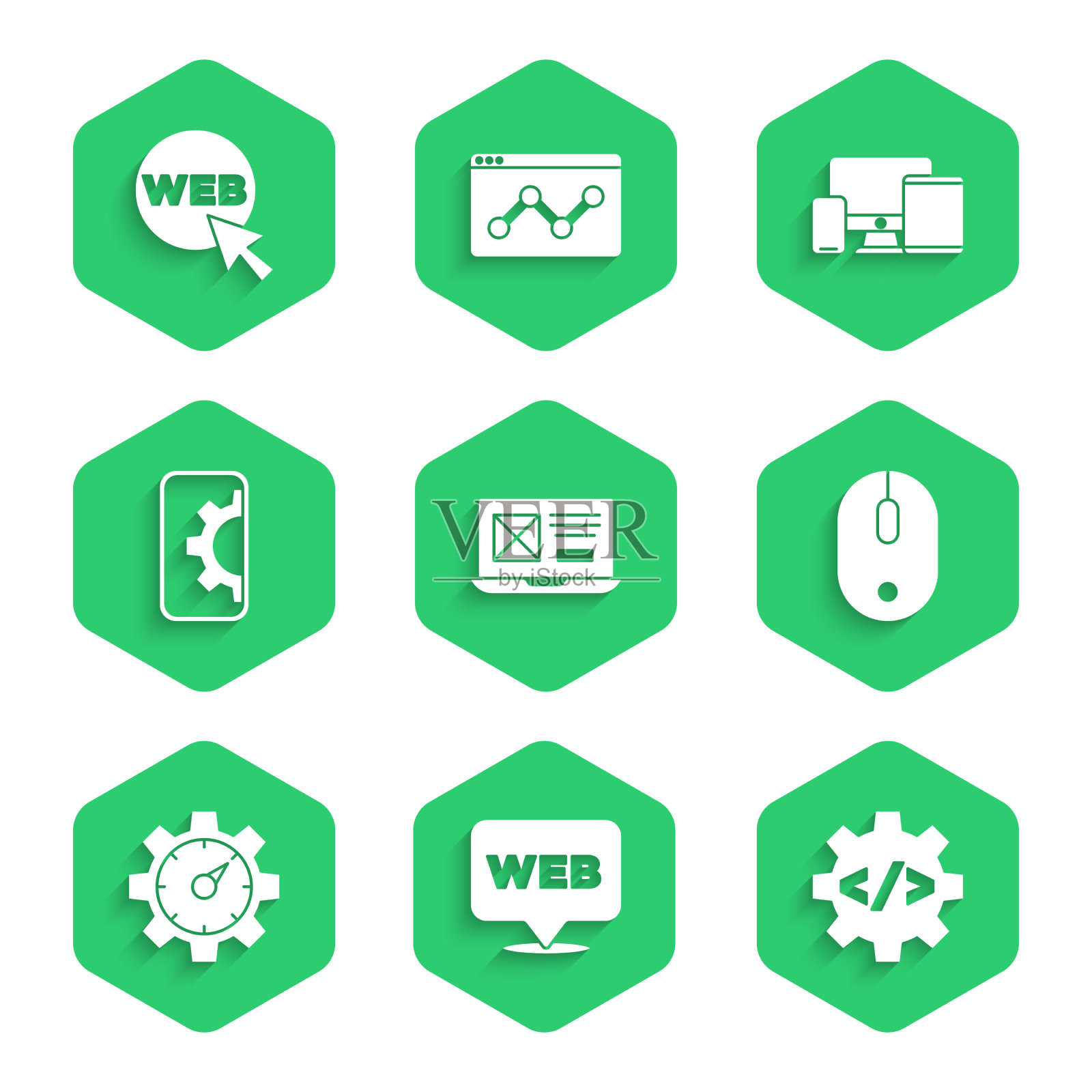 设置UI或ux设计网页和图形前端图标素材