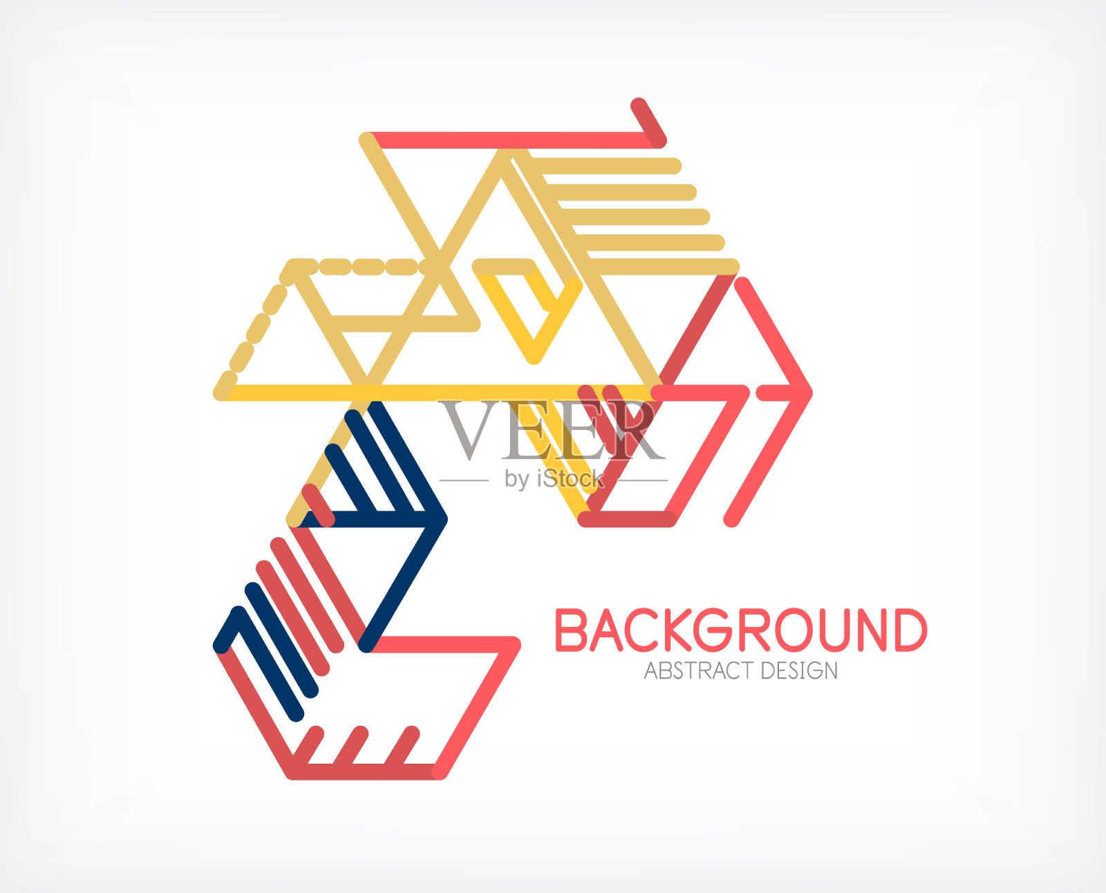 抽象的背景色线在白色上插画图片素材