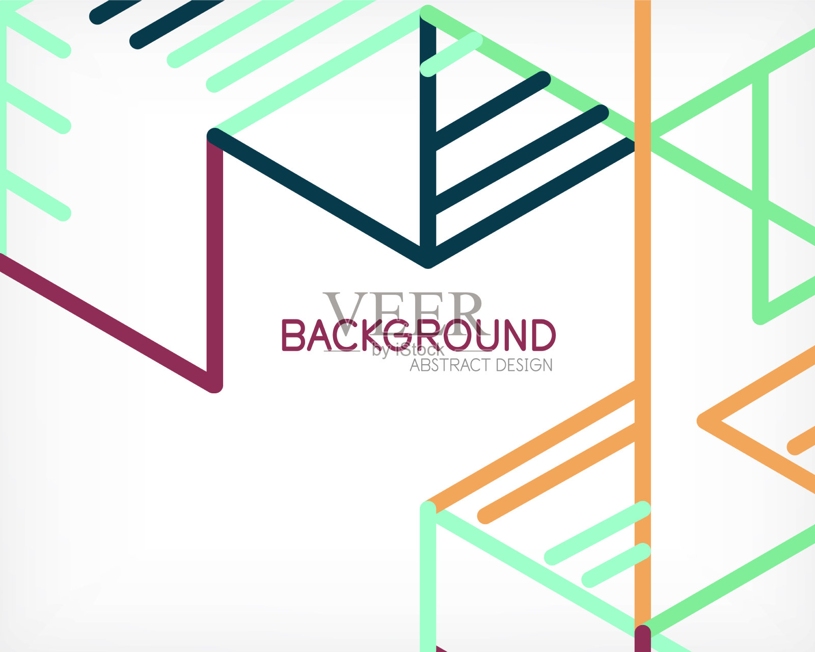 抽象的背景色线在白色上插画图片素材