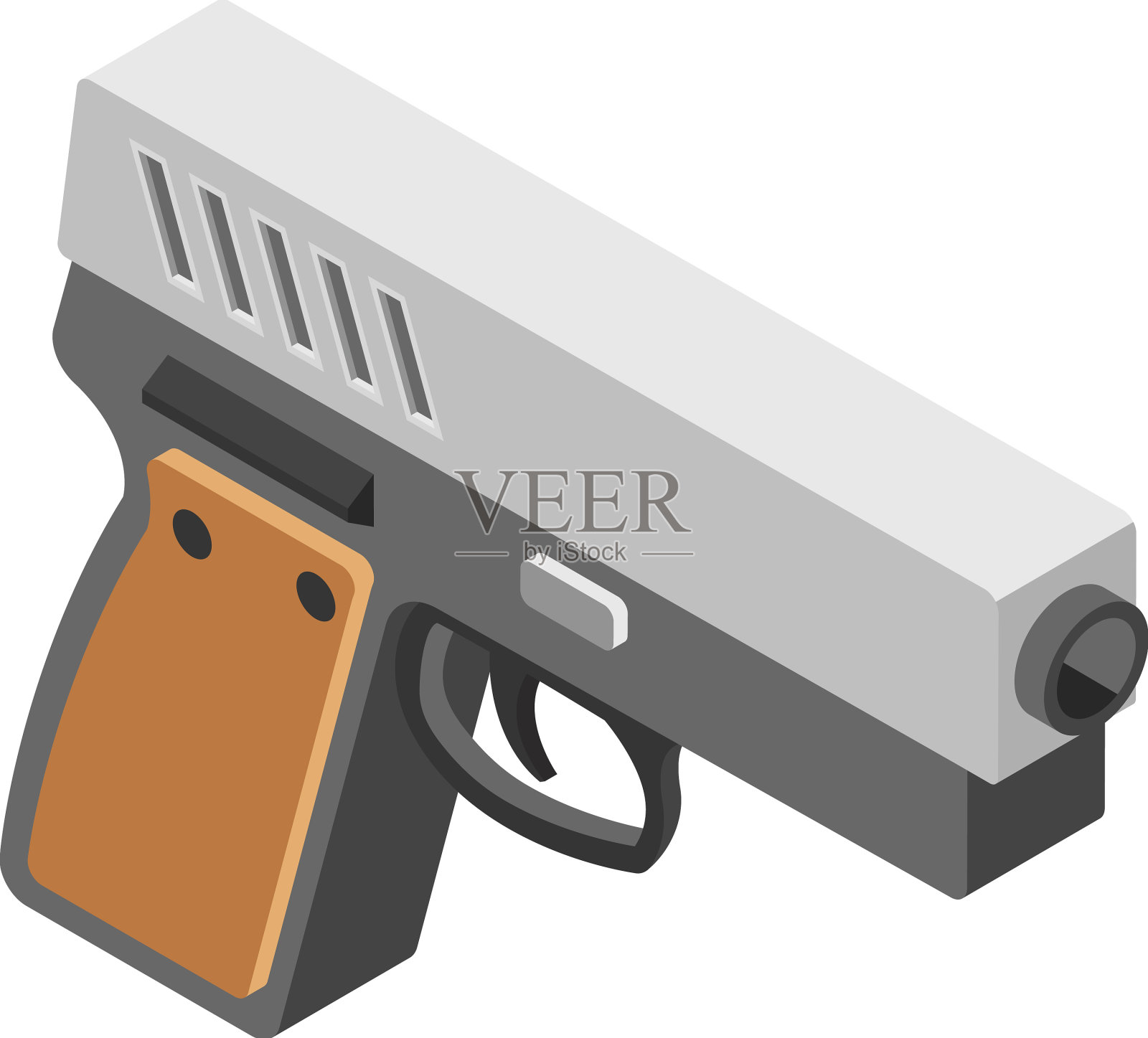 手枪设计元素图片