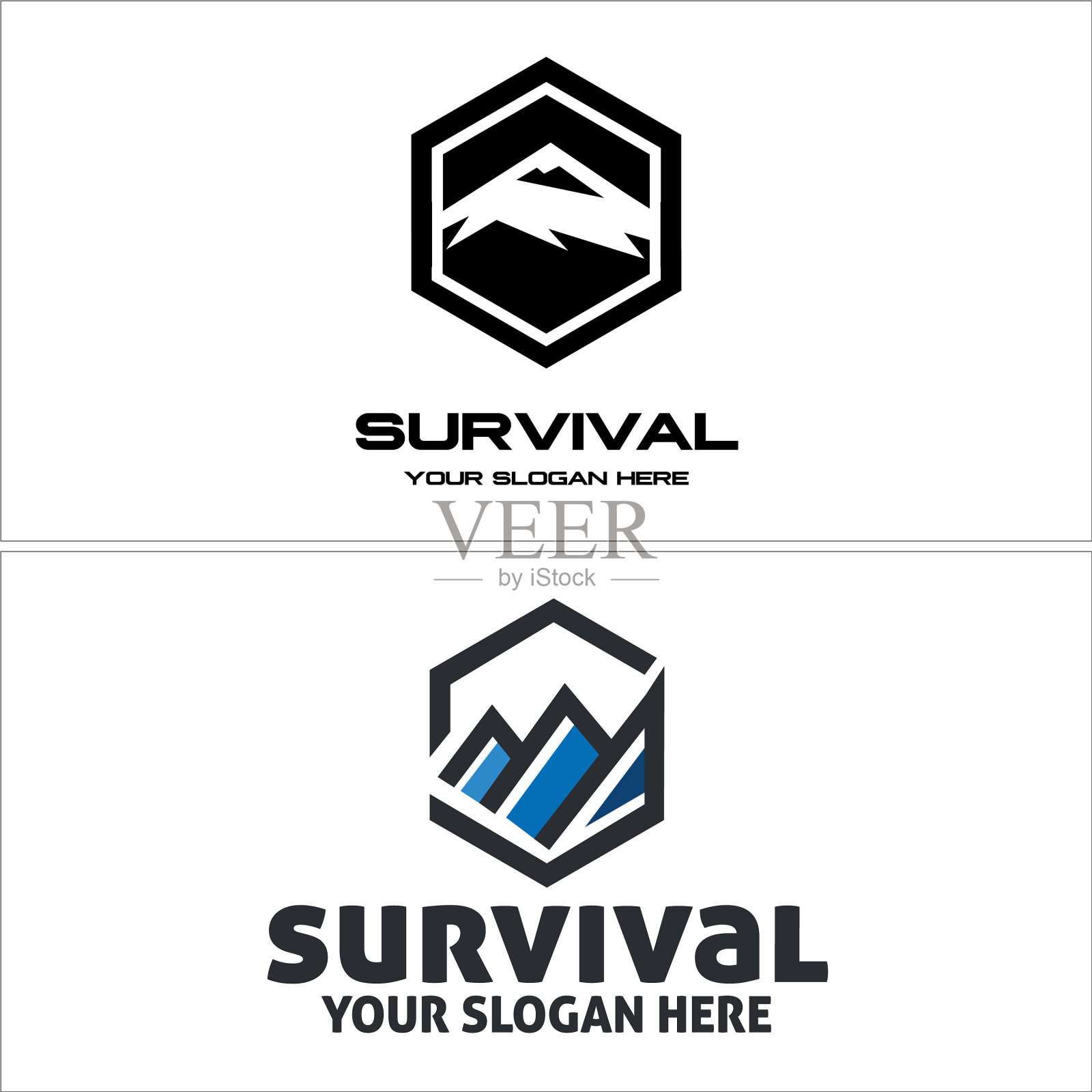 山六边形图标标志标志标志冒险插画图片素材