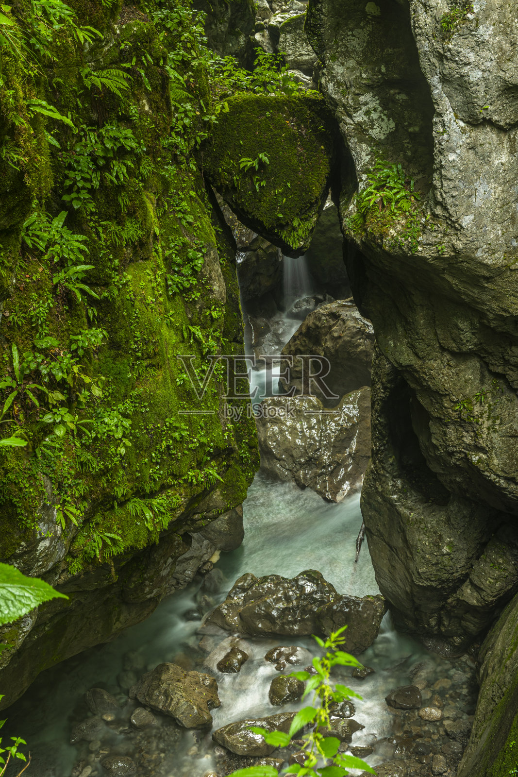 斯洛文尼亚索卡山谷托尔明峡谷的熊头岩层照片摄影图片
