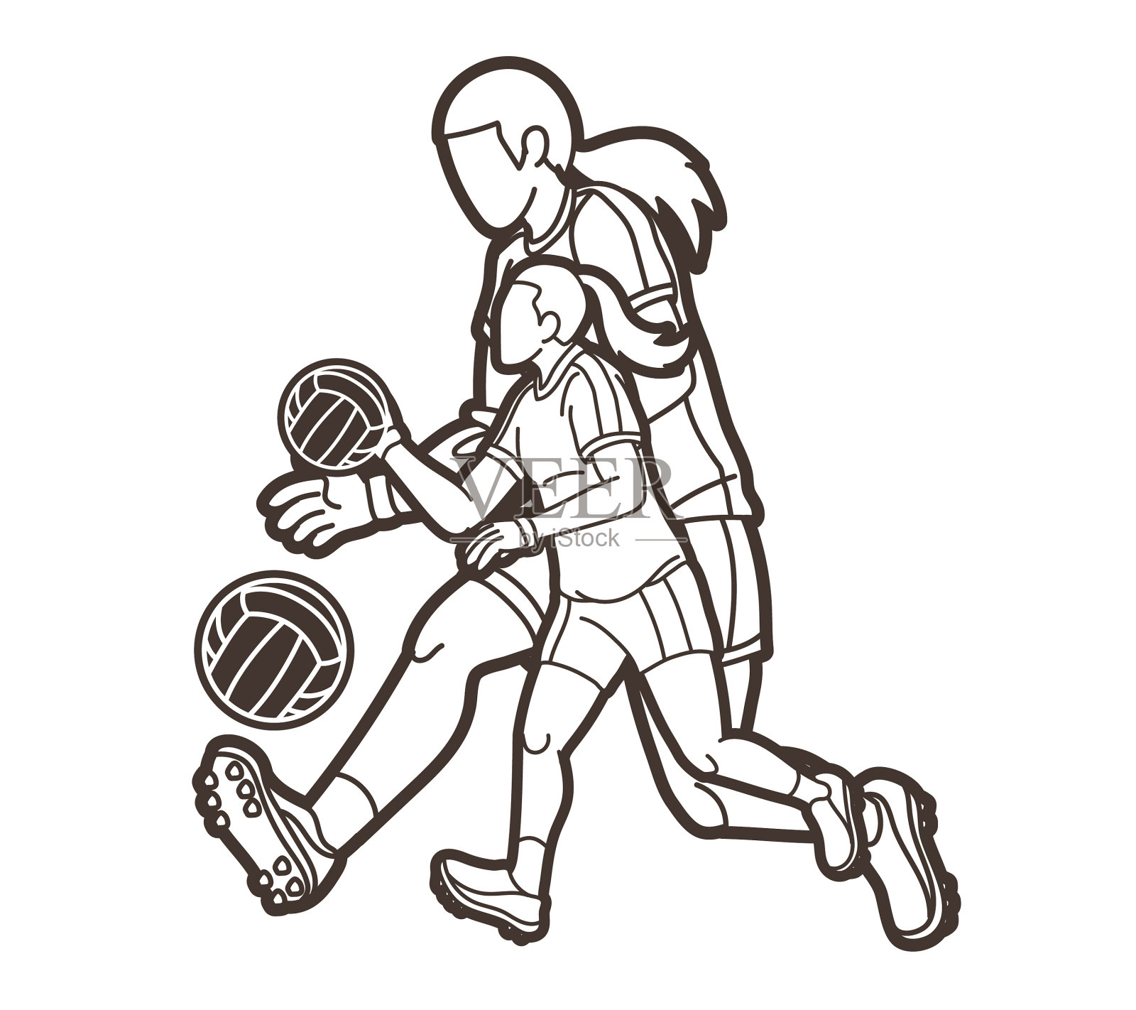 盖尔女子足球运动运动员设计元素图片