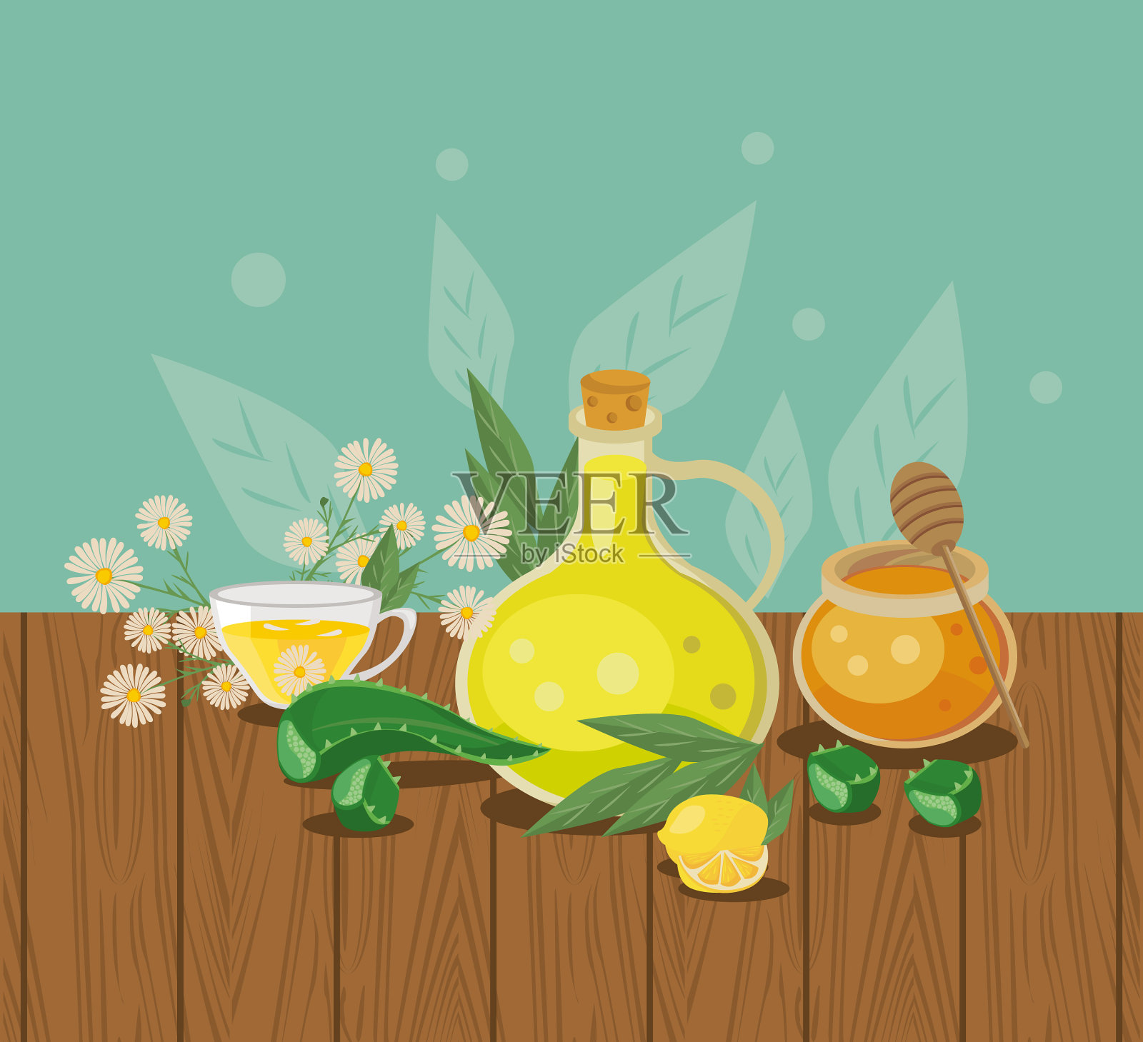 家庭补救措施表插画图片素材