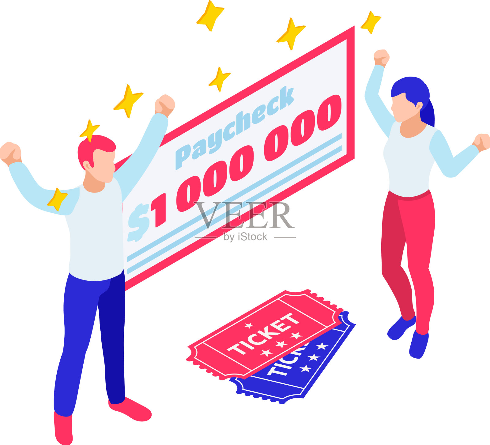 彩票赢家组合设计元素图片