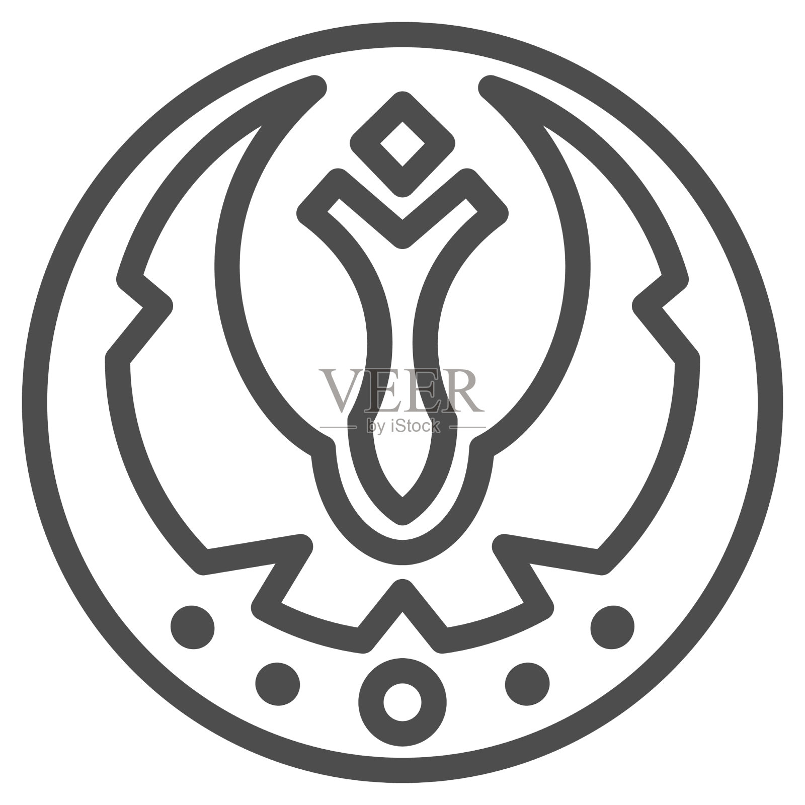 银河联盟的标志线图标星球大战插画图片素材