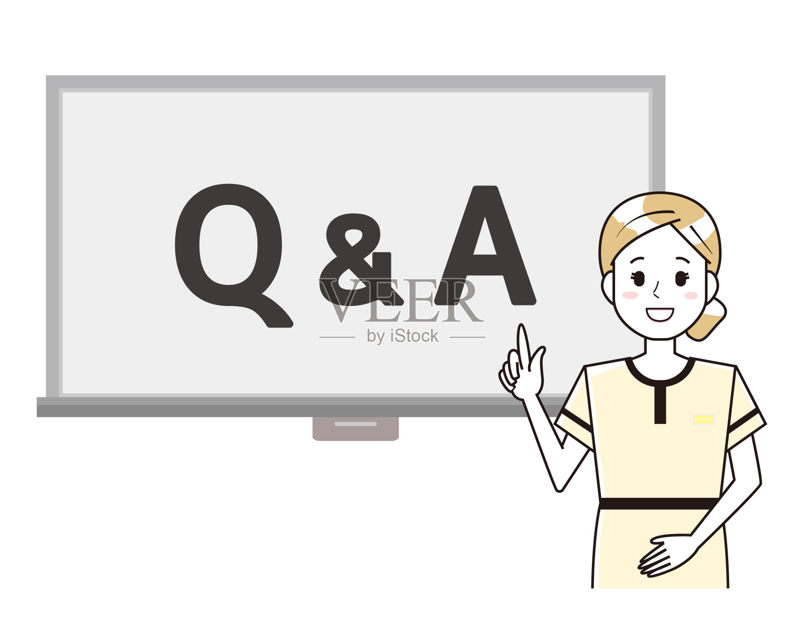 矢量插图的美学家的女人。插画图片素材