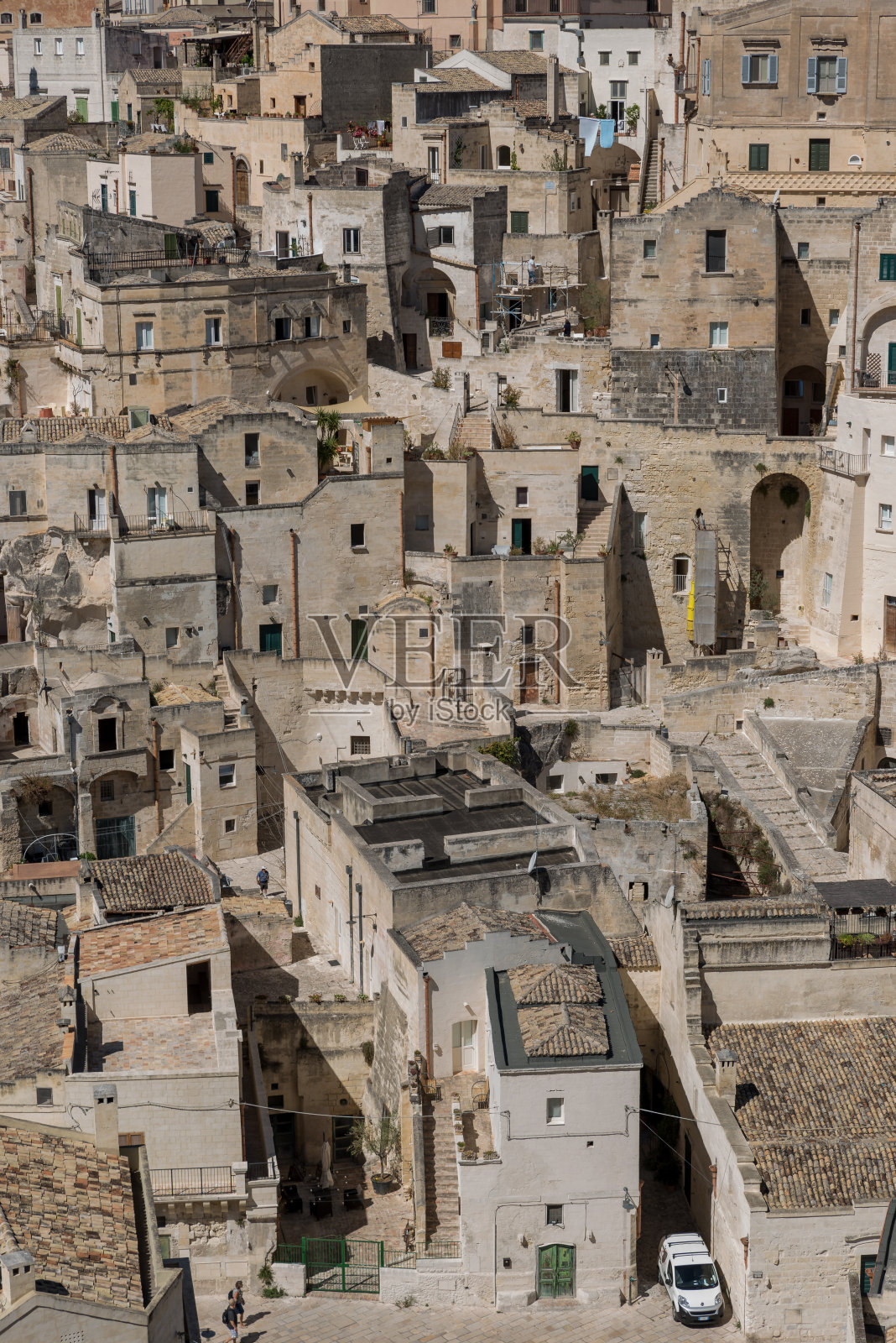 马泰拉大教堂塔街道全景照片摄影图片