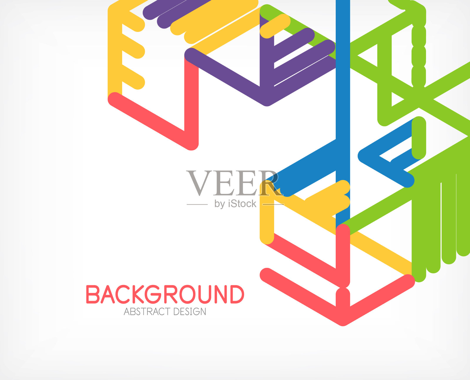 抽象的背景色线在白色上插画图片素材