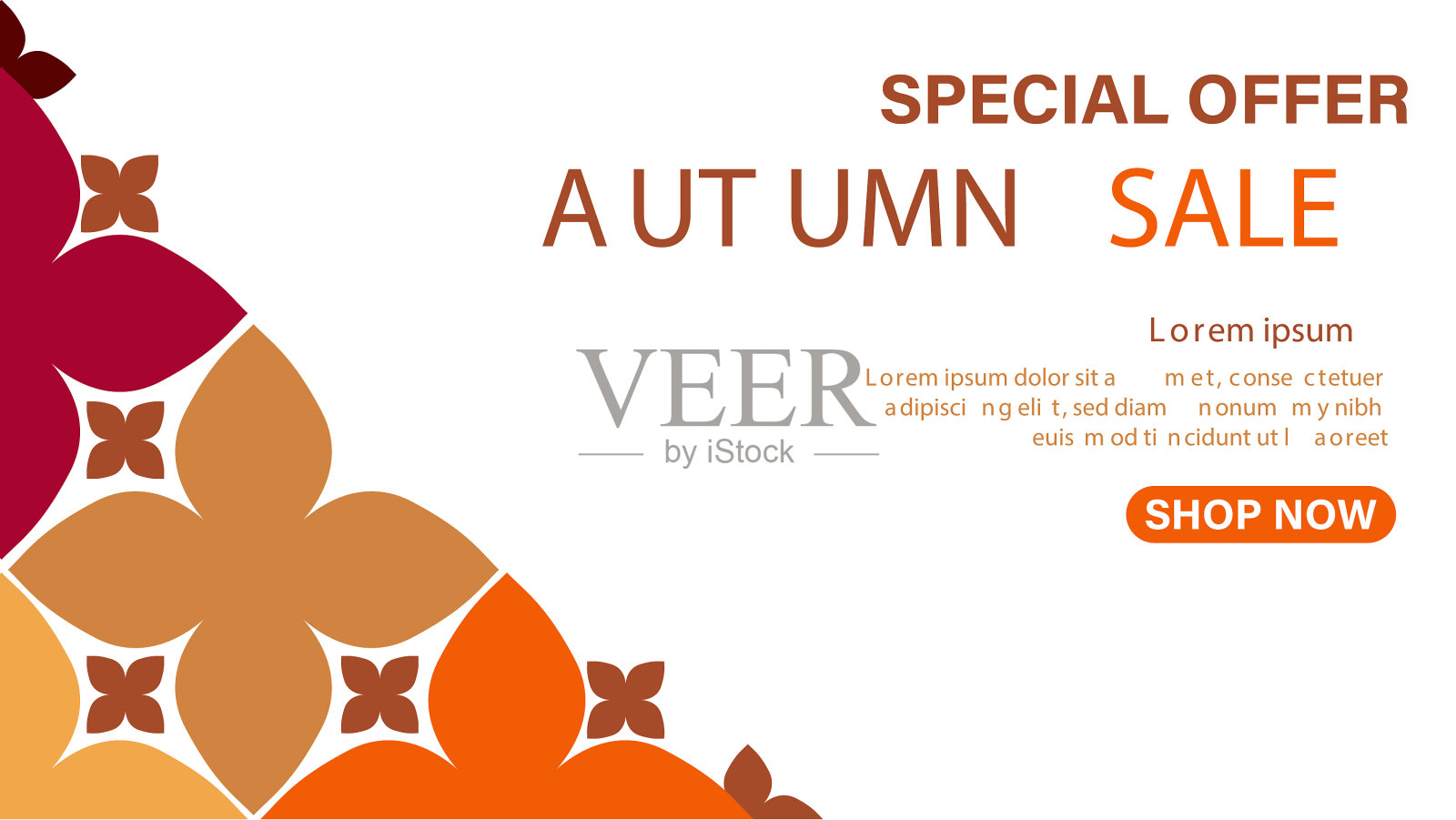 秋季特价销售横幅设计模板素材