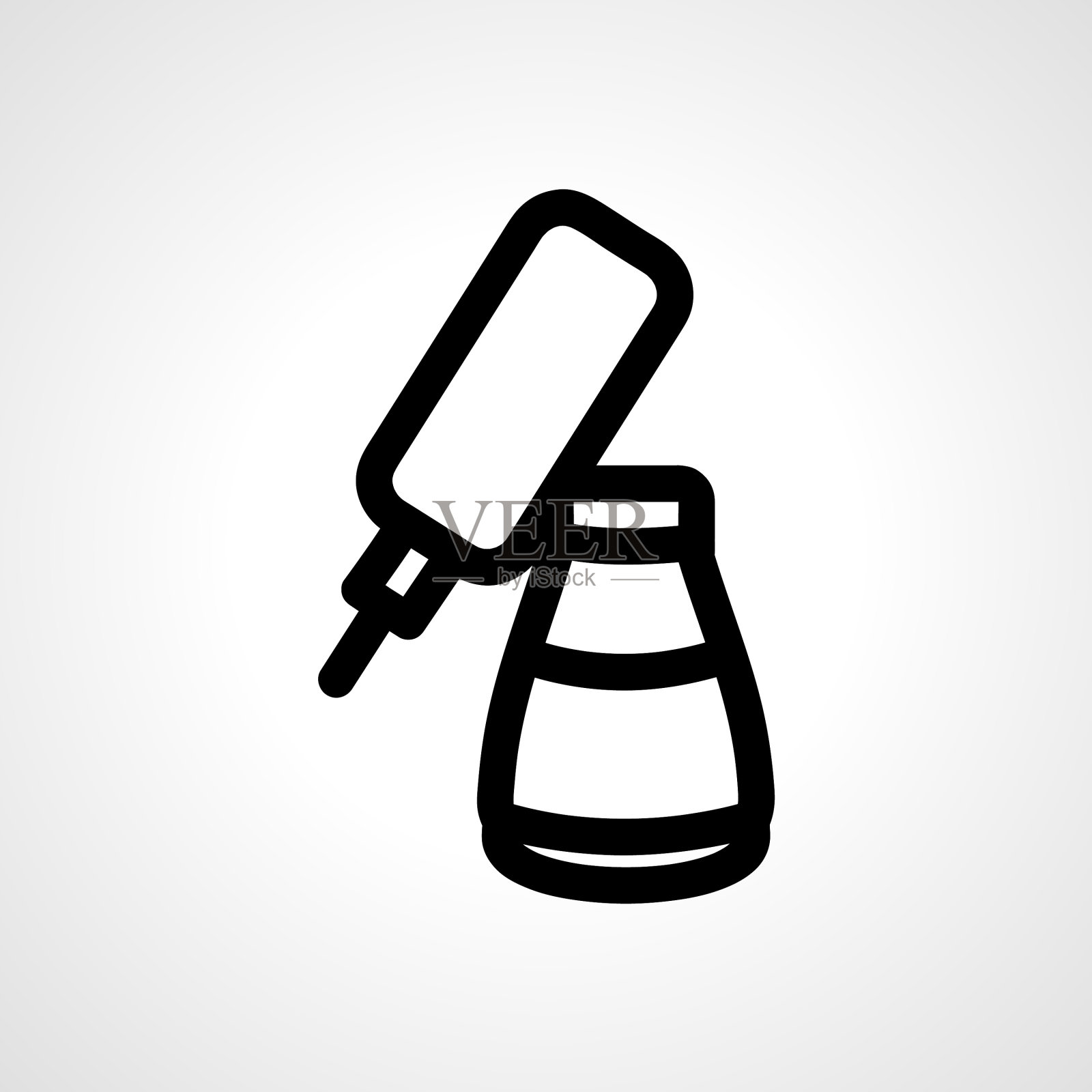 指甲油图标指甲油孤立简单的线条插画图片素材