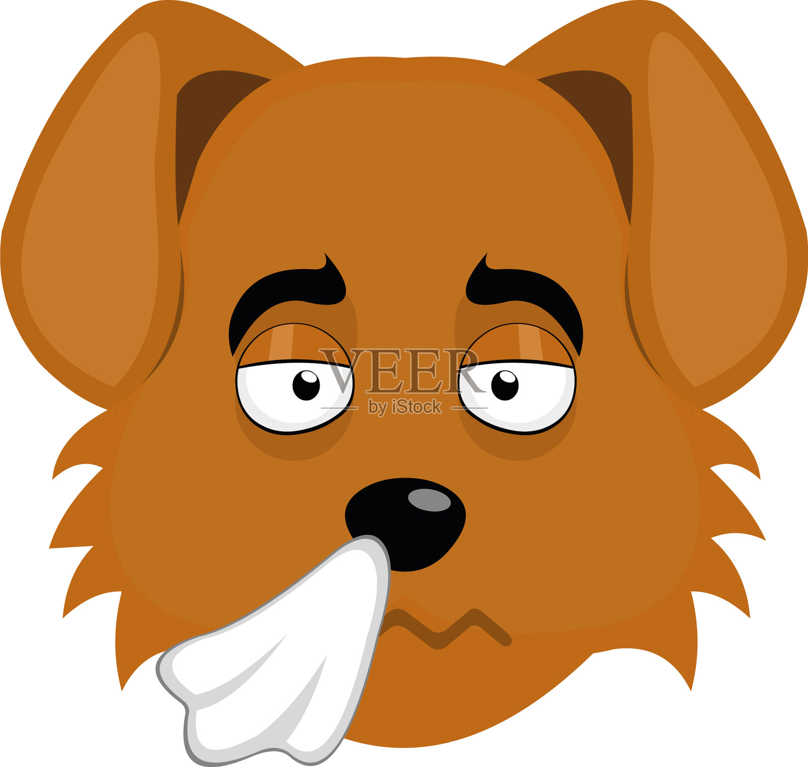 狗脸冷围巾插画图片素材