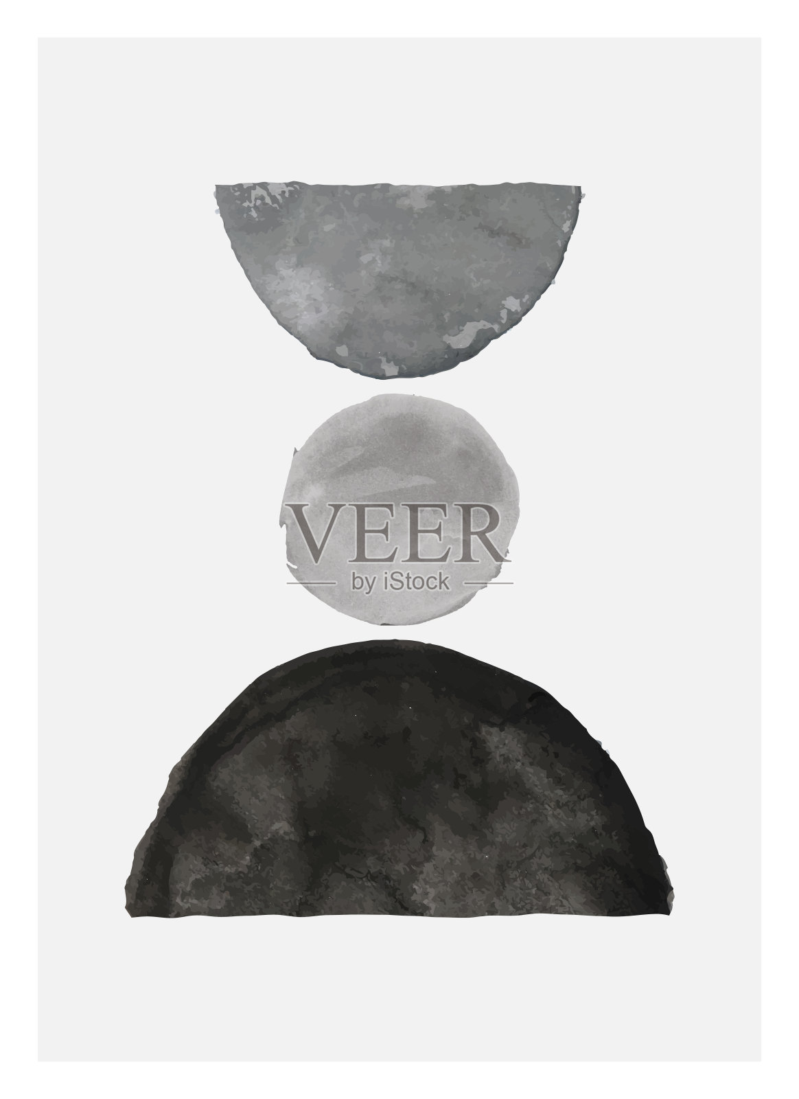 创意极简手绘插图的墙壁装饰，明信片或小册子的封面设计。矢量插图。插画图片素材