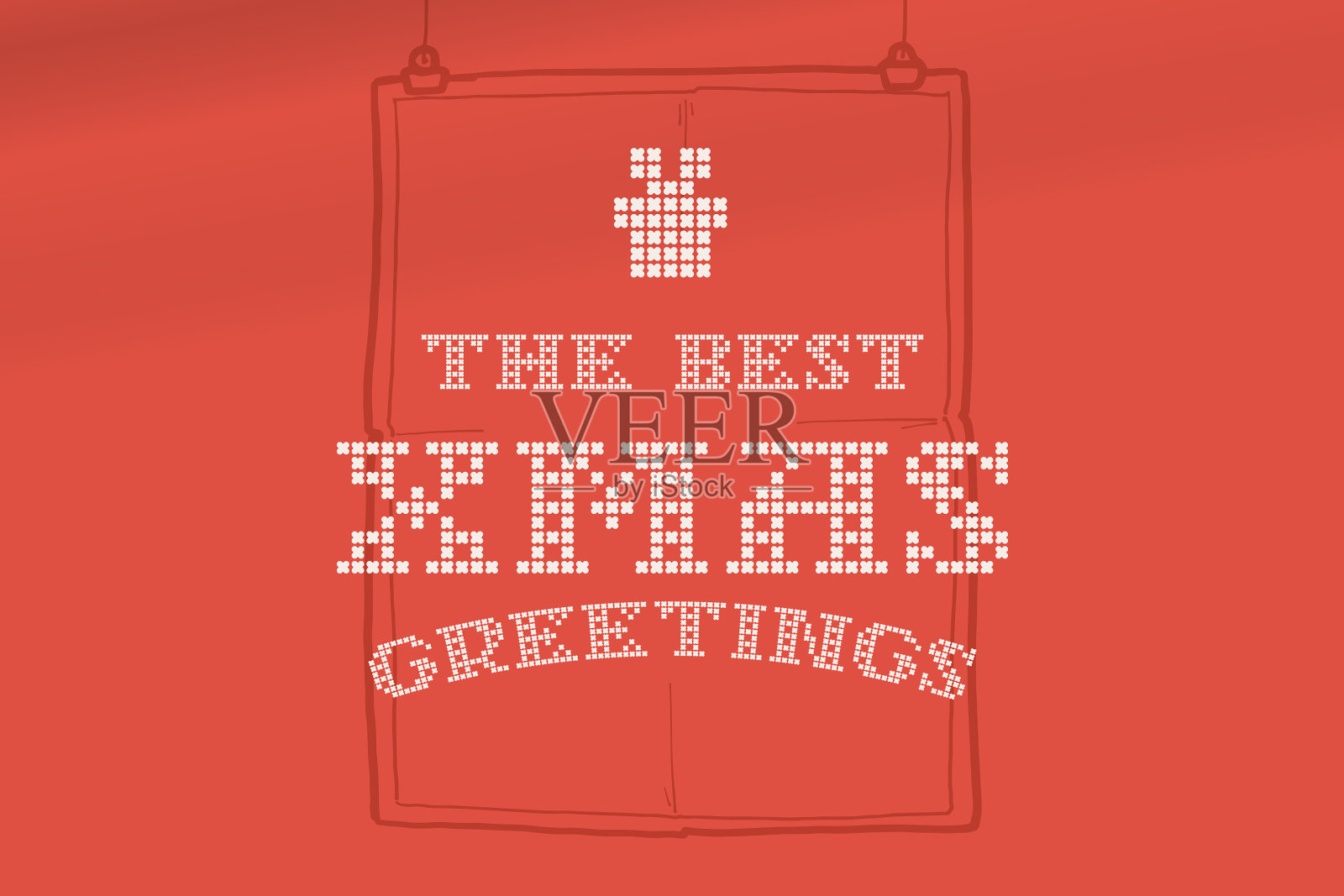 最好的圣诞问候字母是由厚的插画图片素材