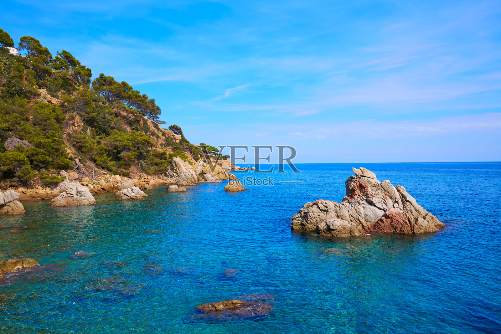 Costa Brava Lloret de Mar海滩Camins de Ronda照片摄影图片