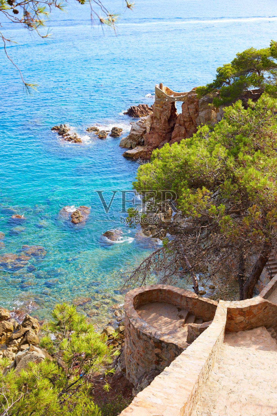 在Costa Brava之家，Cami de Ronda涂鸦照片摄影图片