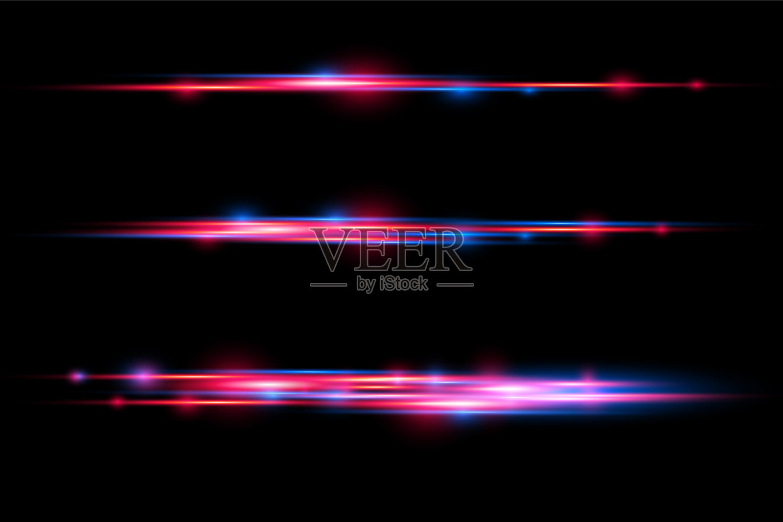 红蓝运动线水平光线插画图片素材